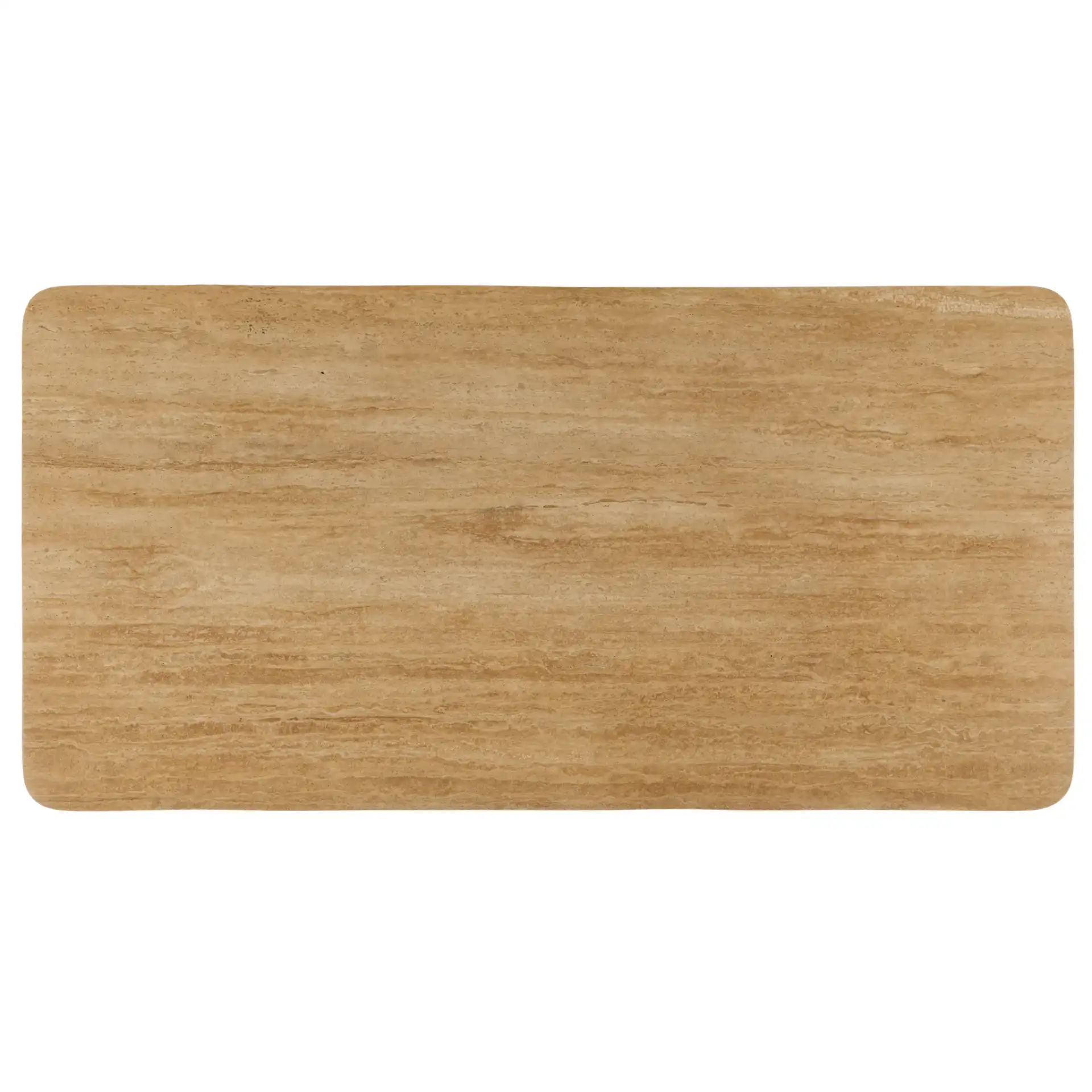 Trinsly Travertine Coffee Table in Natural / Travertine, detail view