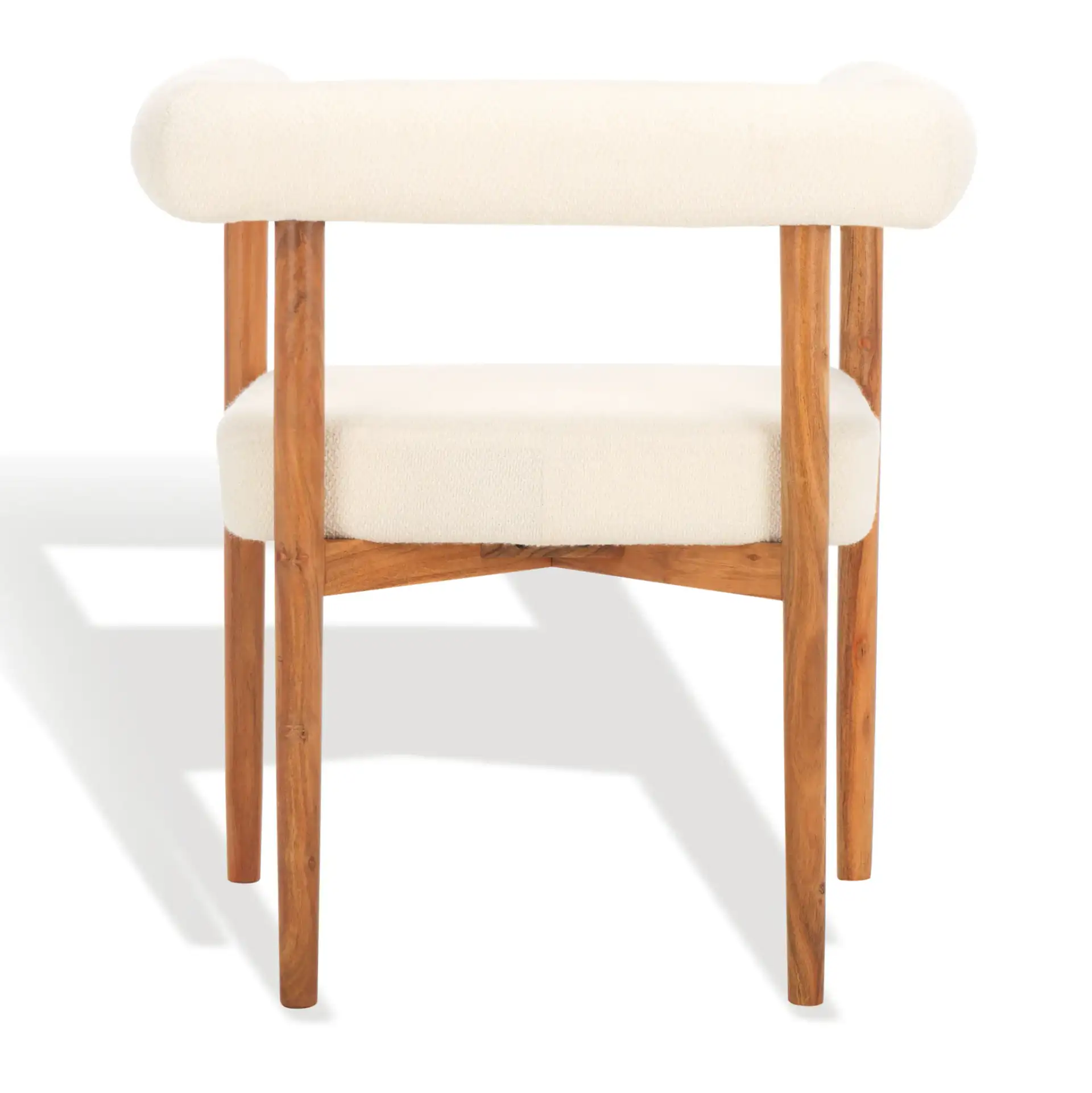 Carrigan Dining Chair in White / Natural, detail view