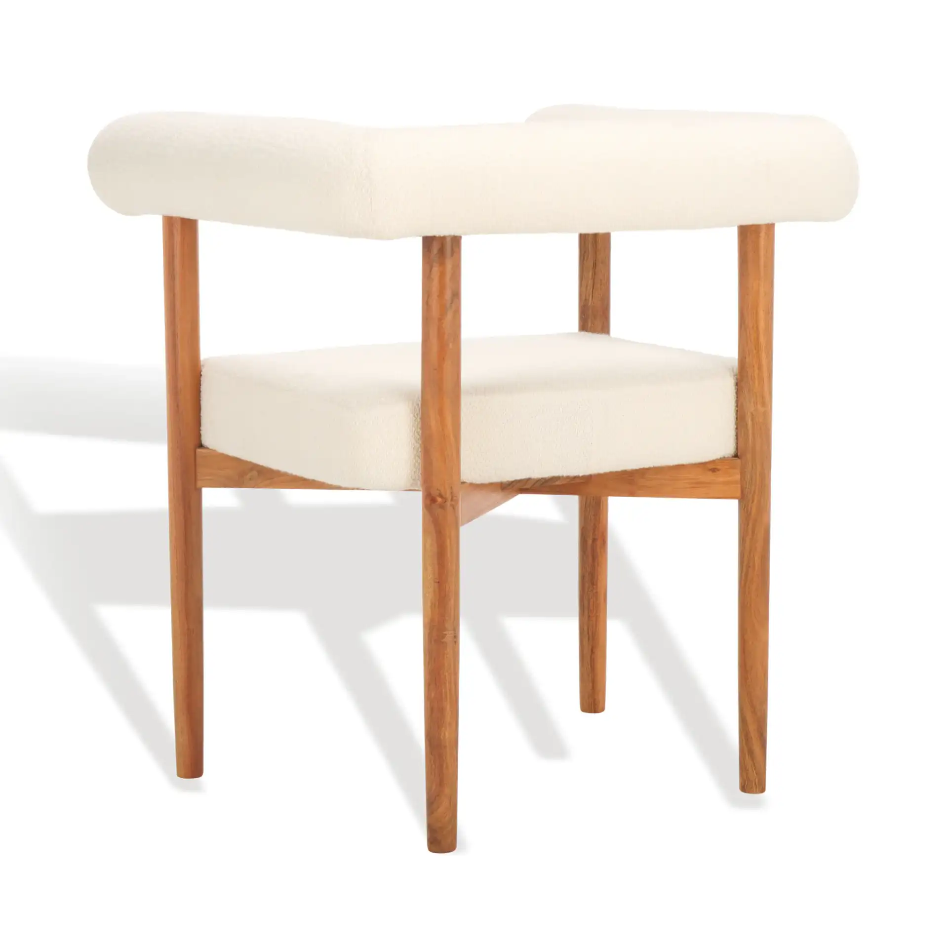 Carrigan Dining Chair in White / Natural, detail view