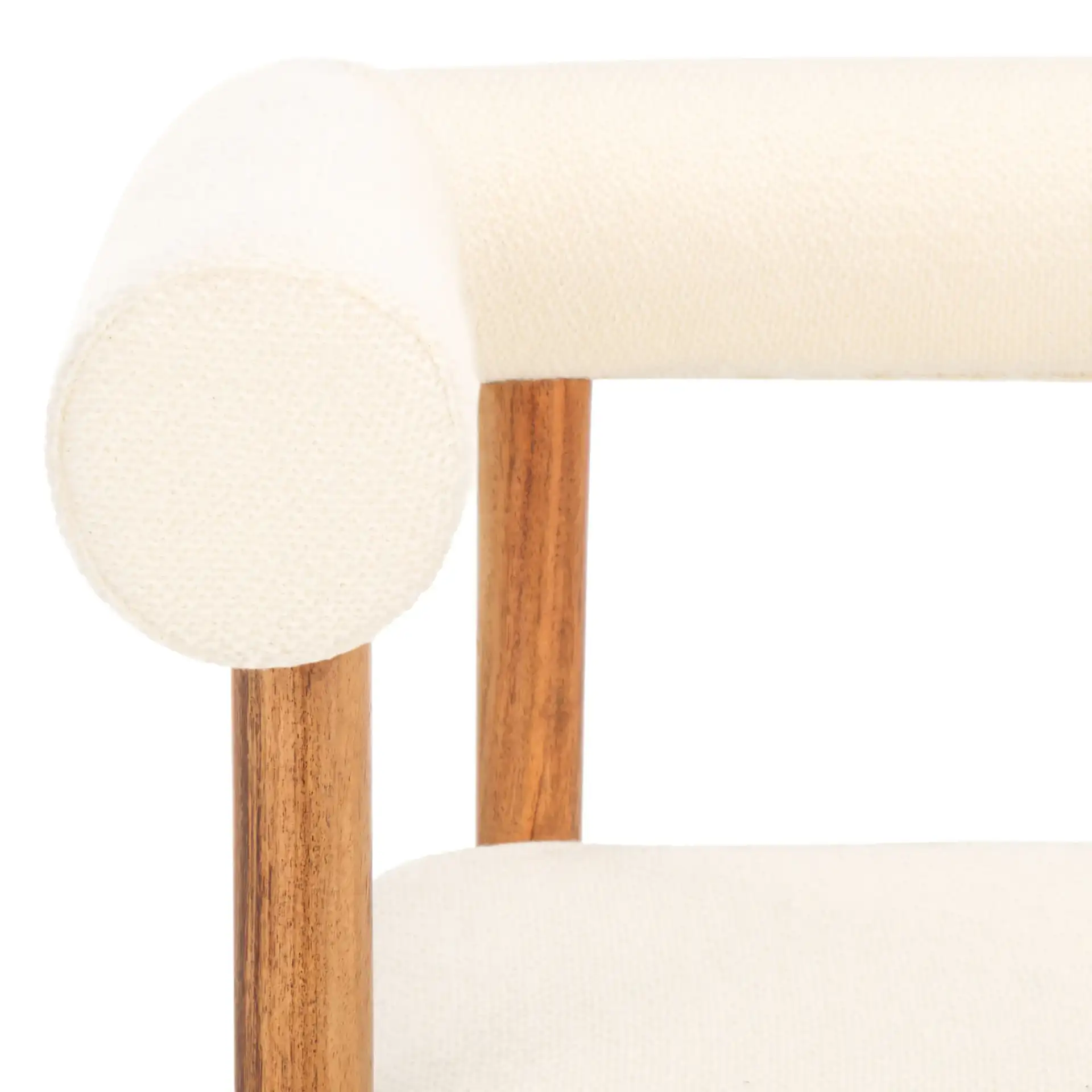 Carrigan Dining Chair in White / Natural in a styled room