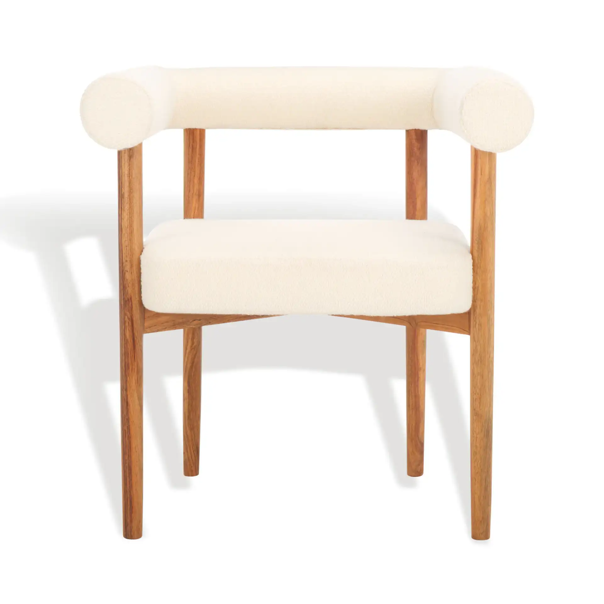 Carrigan Dining Chair in White / Natural, detail view