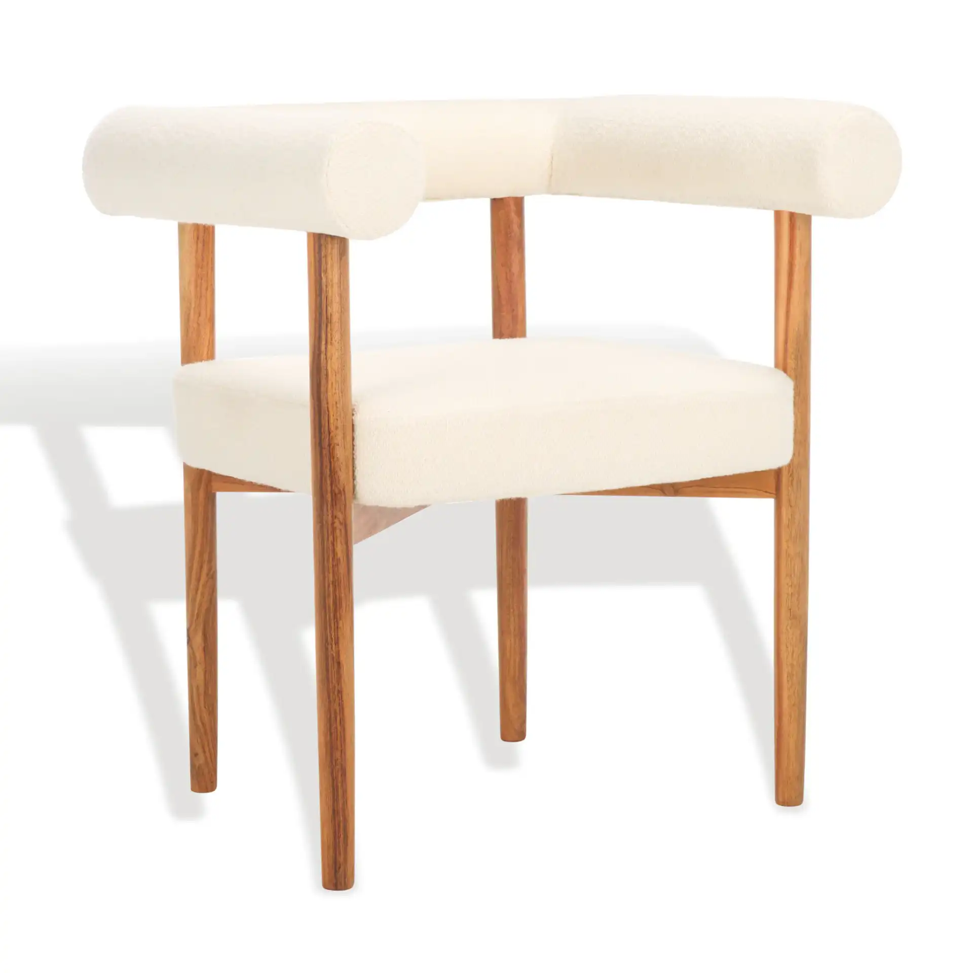 Carrigan Dining Chair in White / Natural