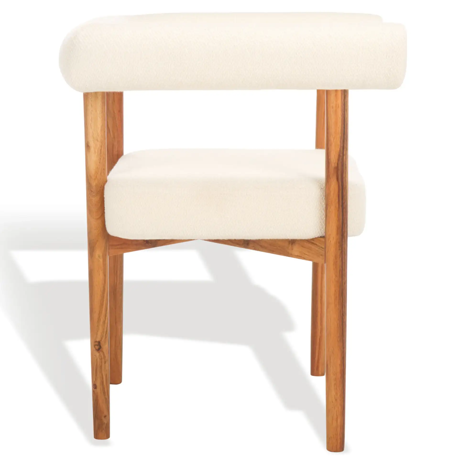 Carrigan Dining Chair in White / Natural, detail view