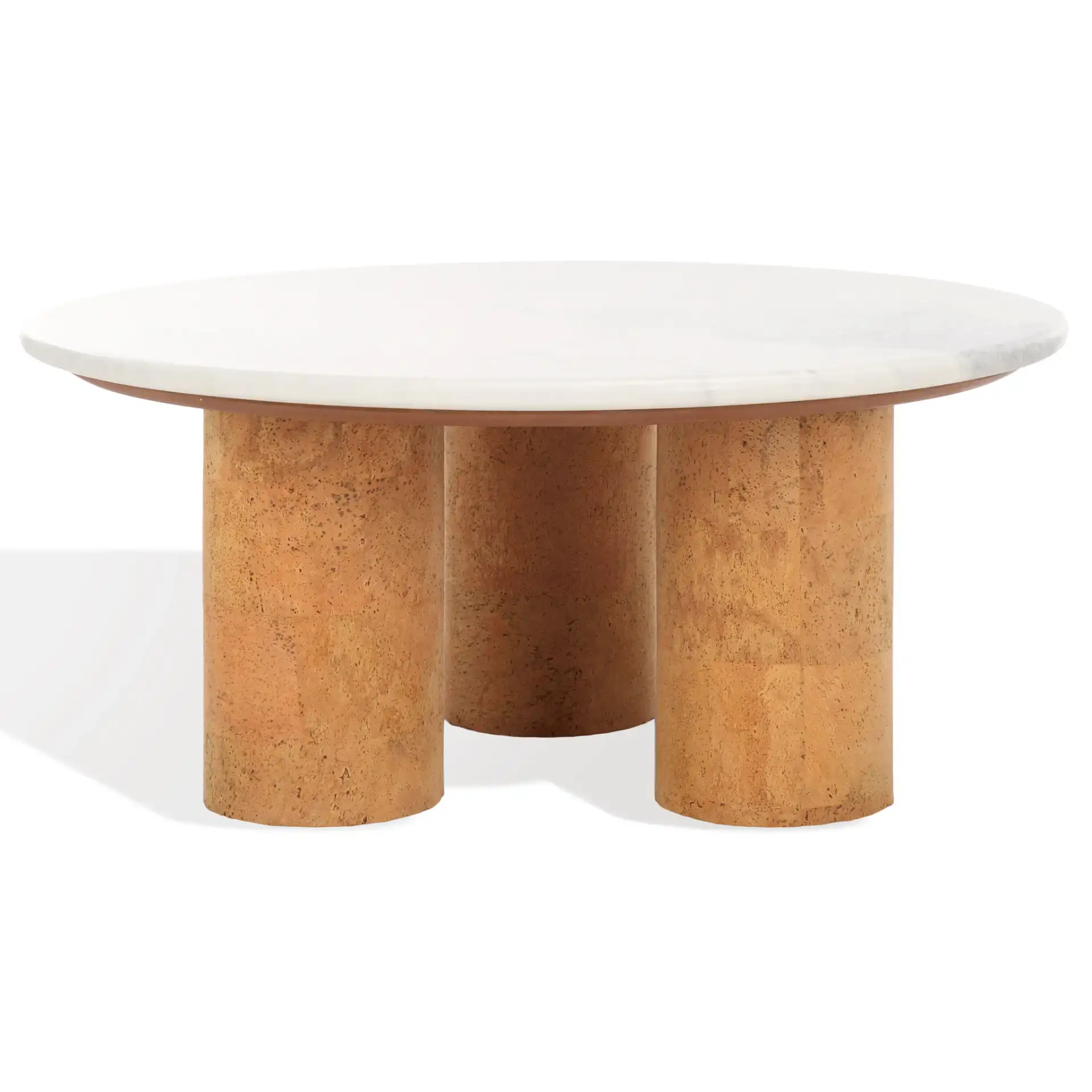 Marilynn Cork Coffee Table in White / Cork, detail view