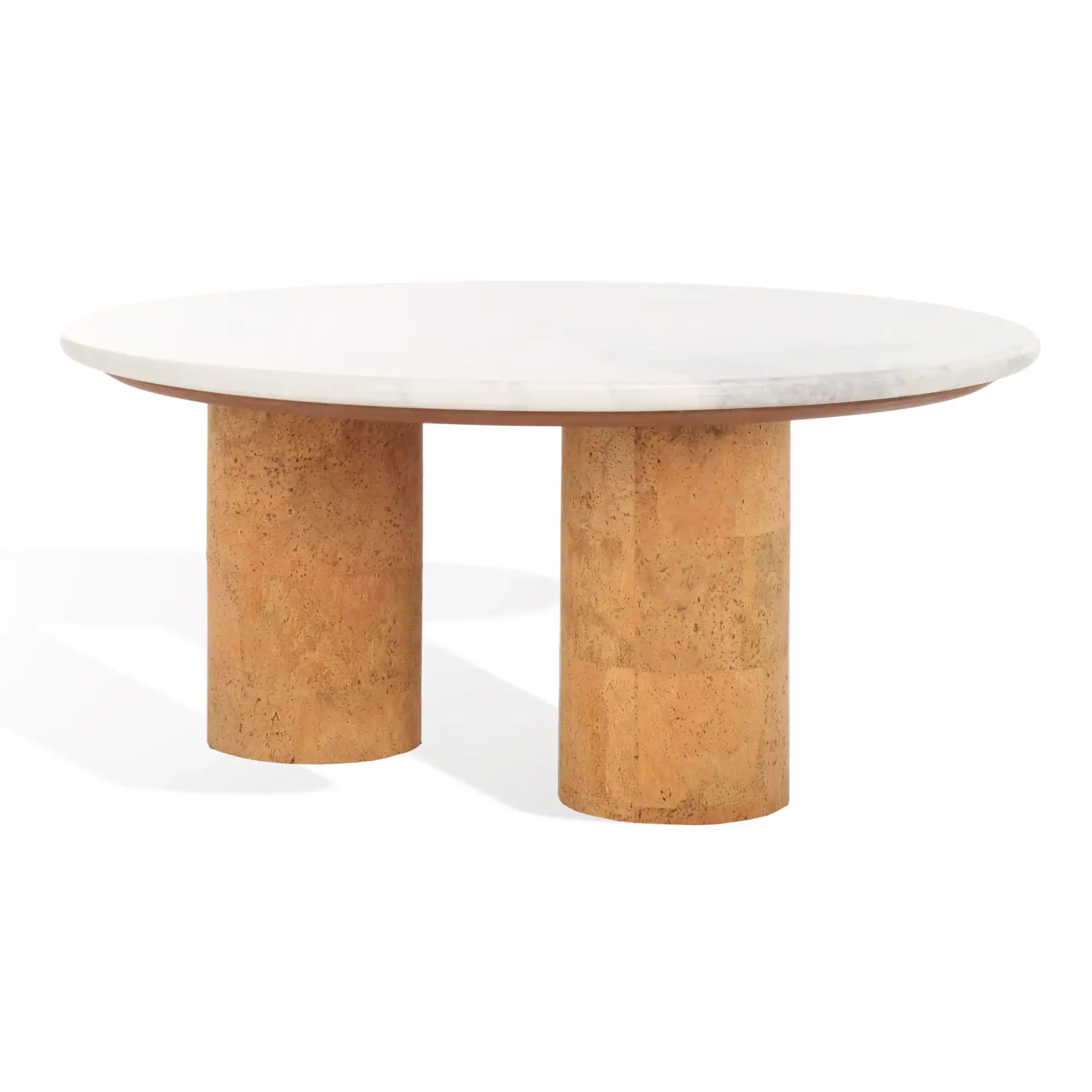 Marilynn Cork Coffee Table in White / Cork, detail view