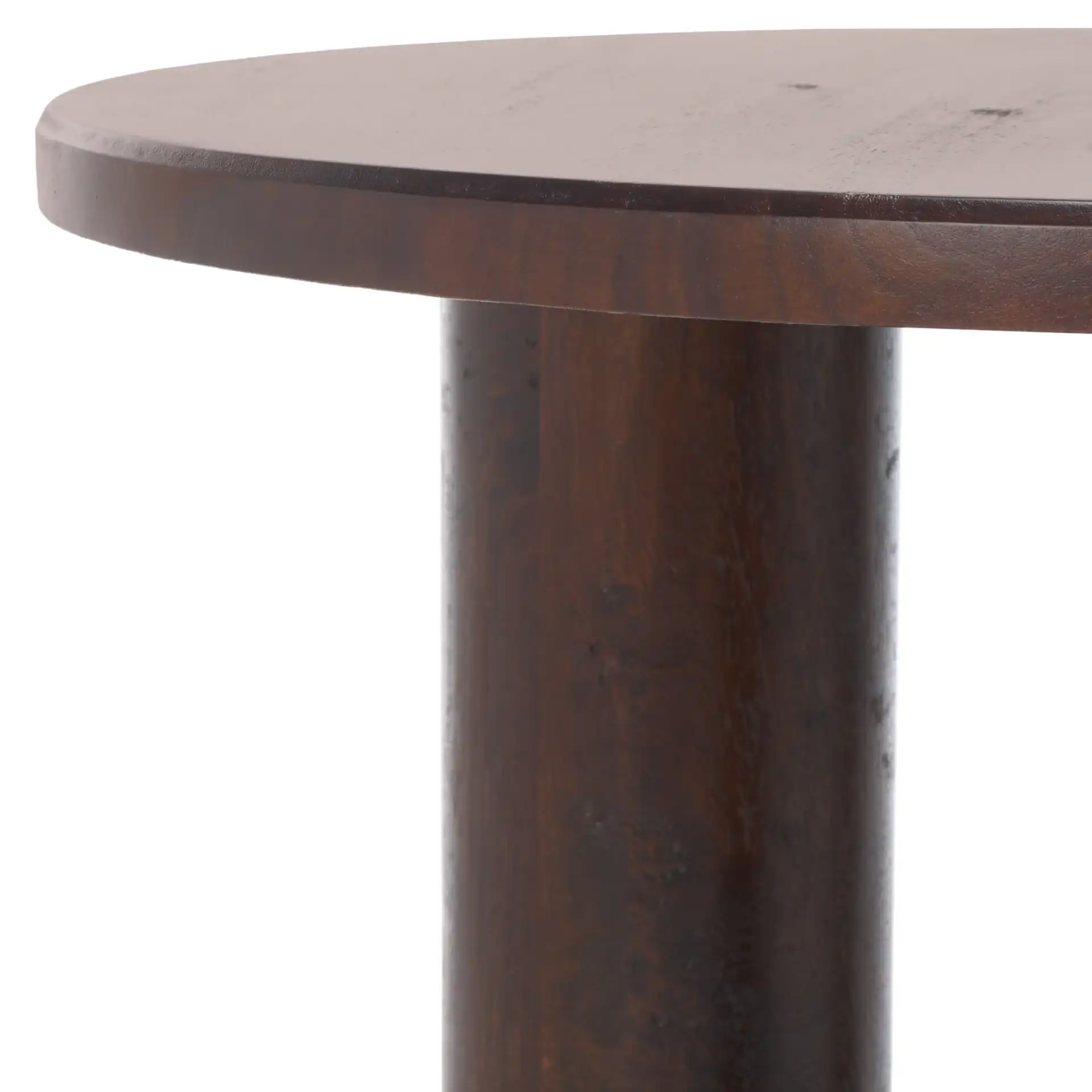 Jennamira Wood Accent Table in Dark Brown in a styled room