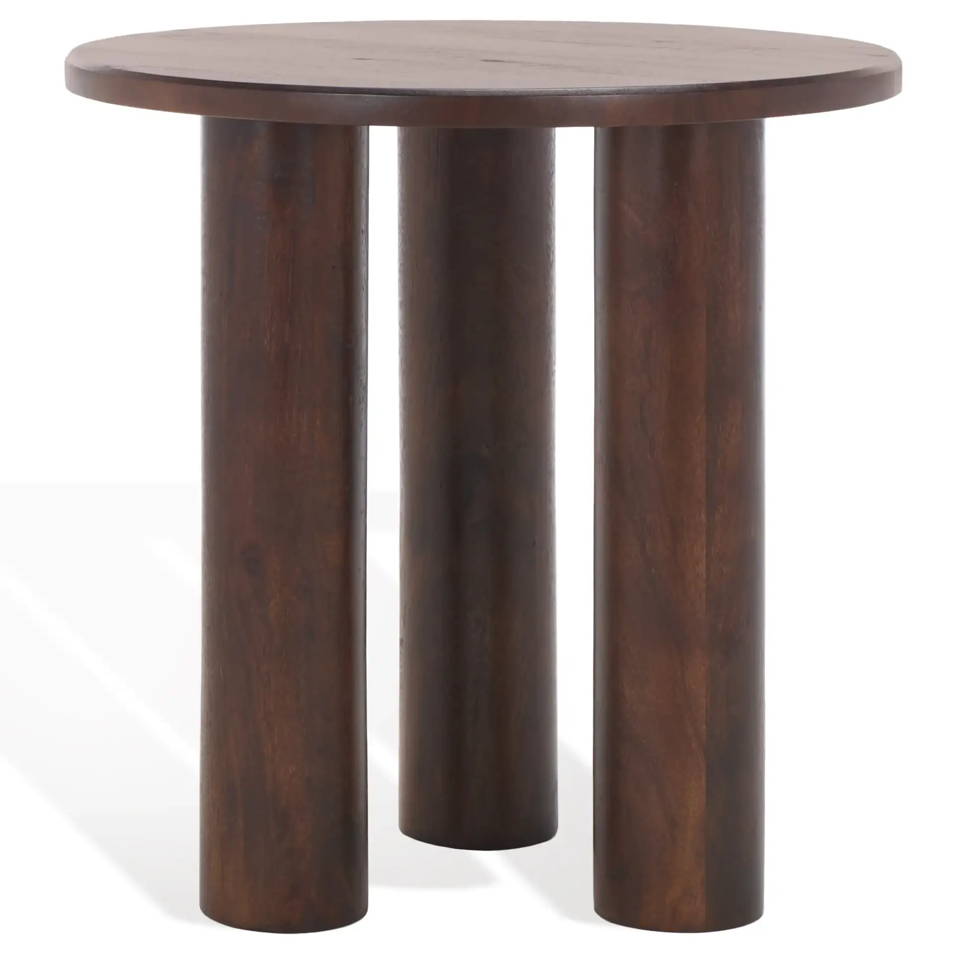 Jennamira Wood Accent Table in Dark Brown, detail view