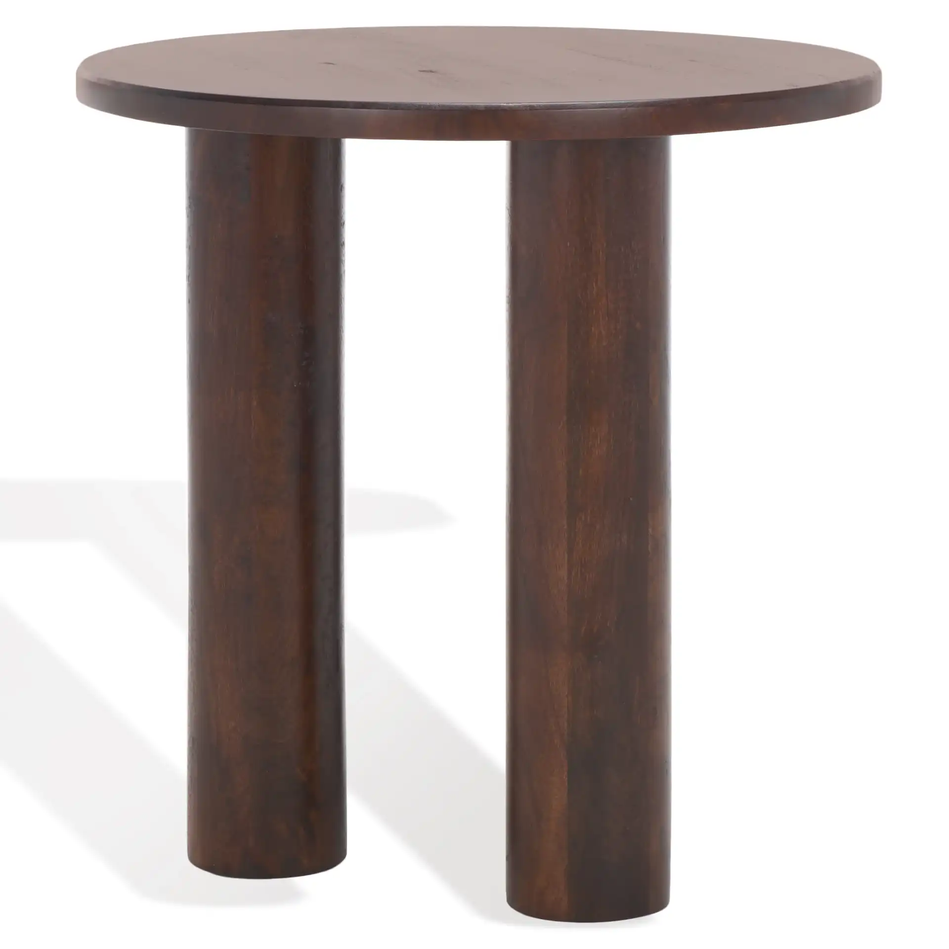 Jennamira Wood Accent Table in Dark Brown, detail view