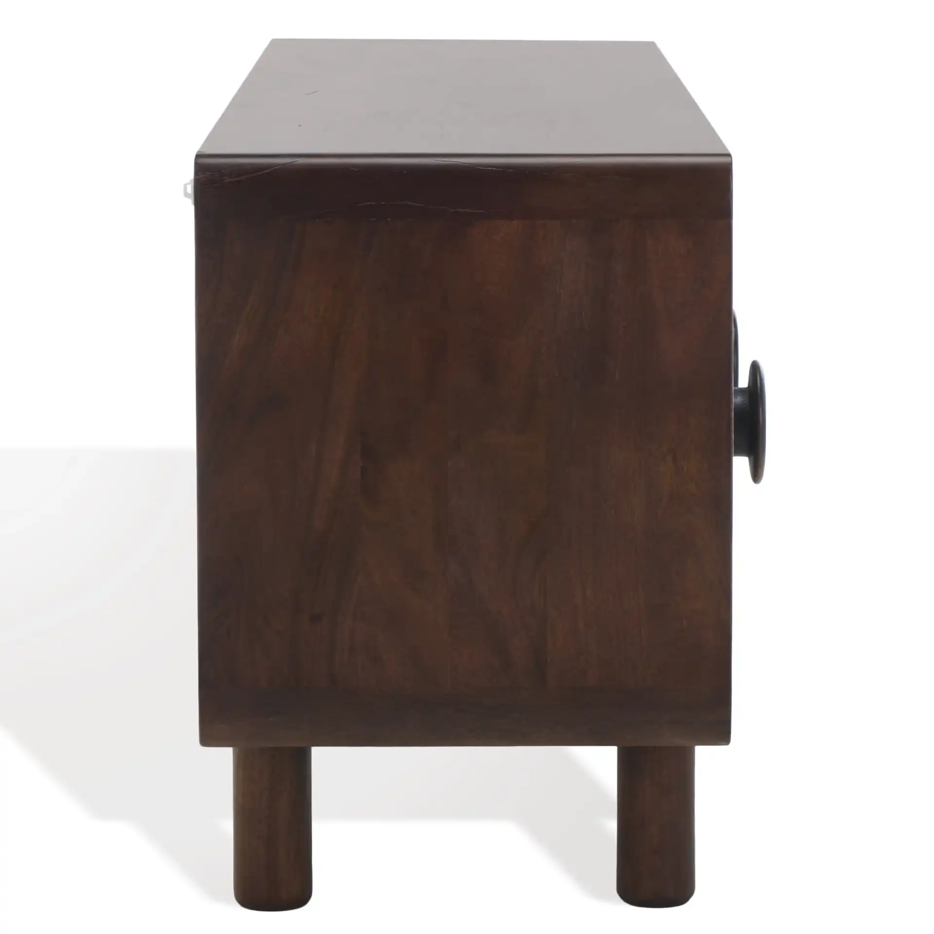 Jennamira Wood Sideboard in Dark Brown, detail view