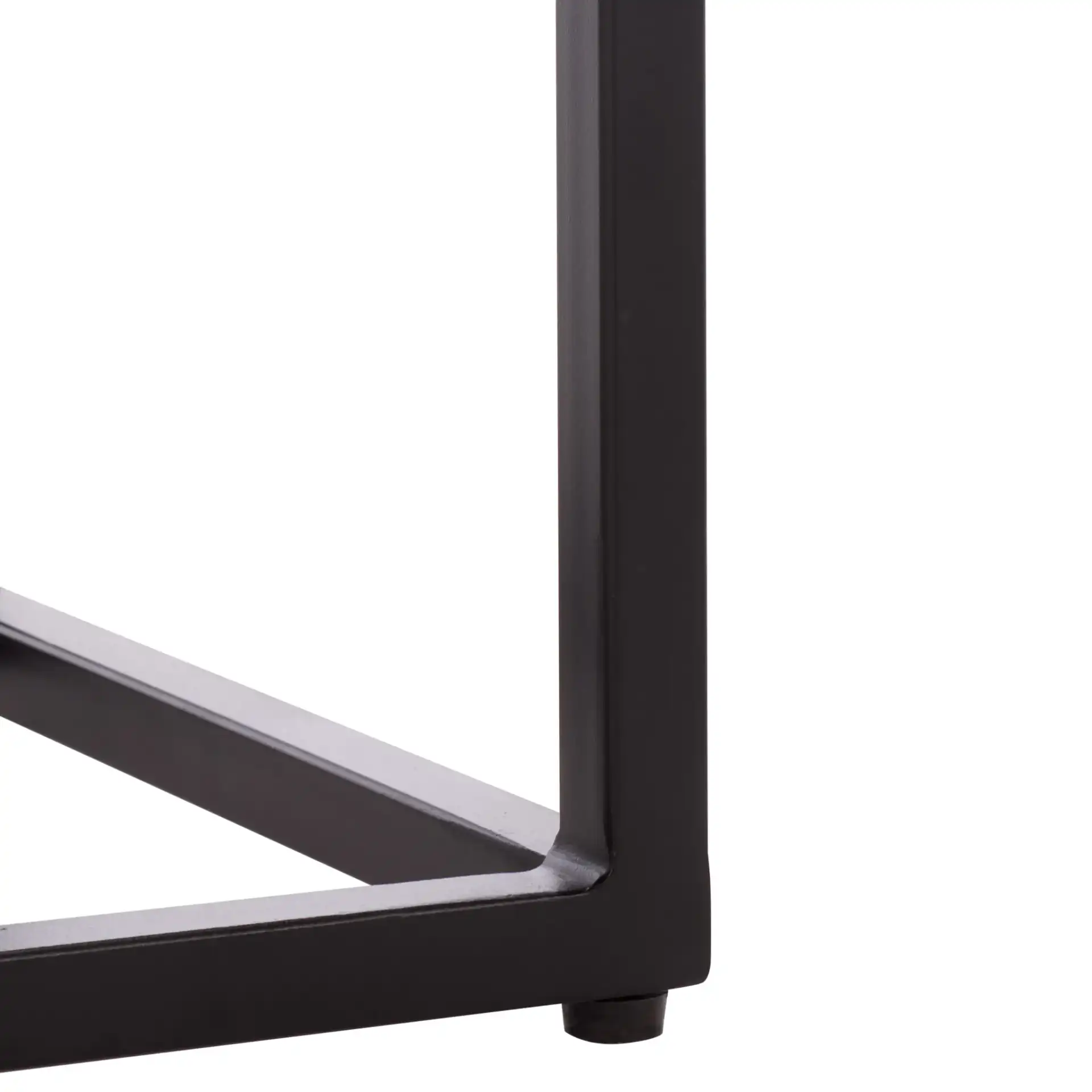 Macklyn Square Marble Top Accent Table in Light Brown / Black, detail view
