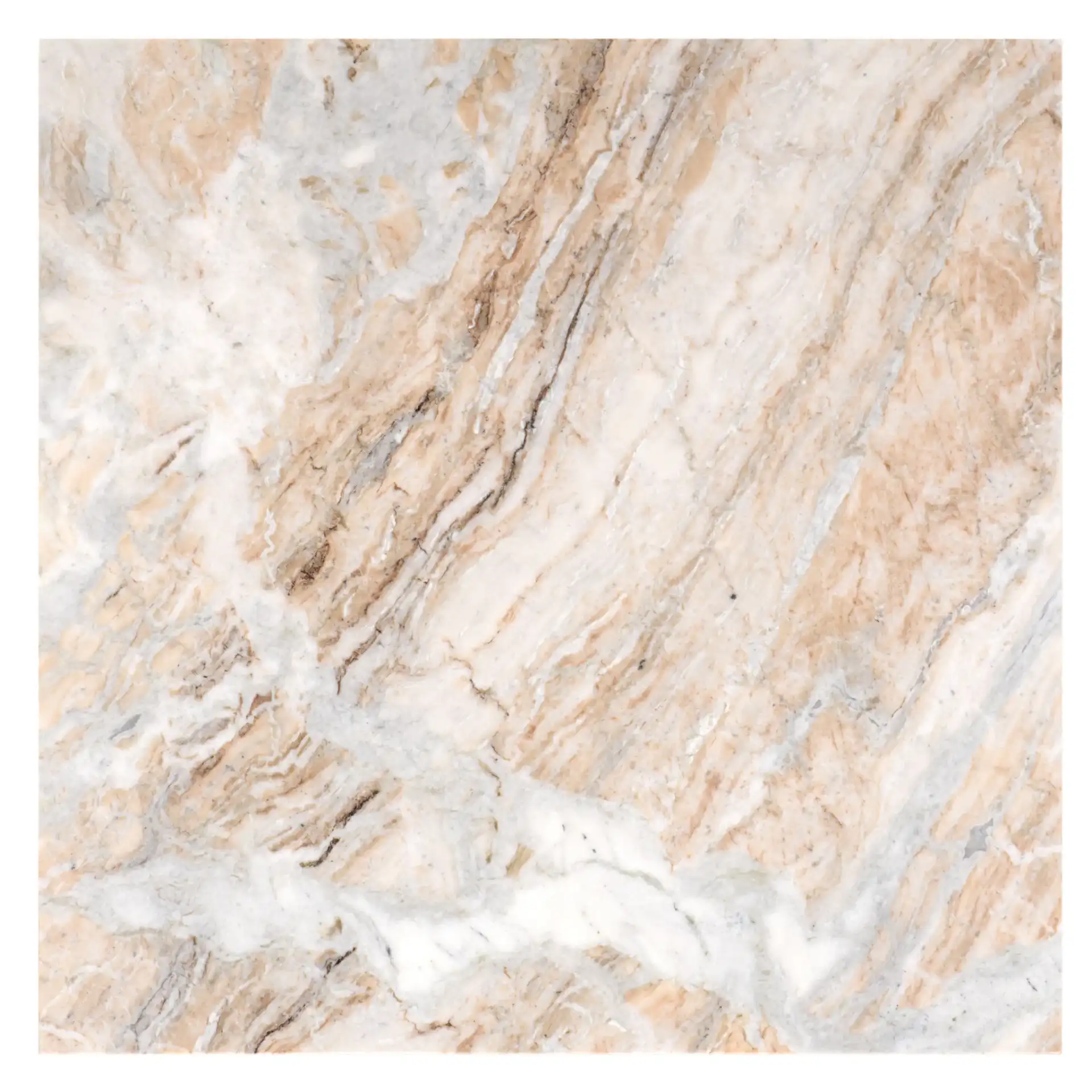 Macklyn Marble Top Coffee Table in Light Brown / Black, detail view