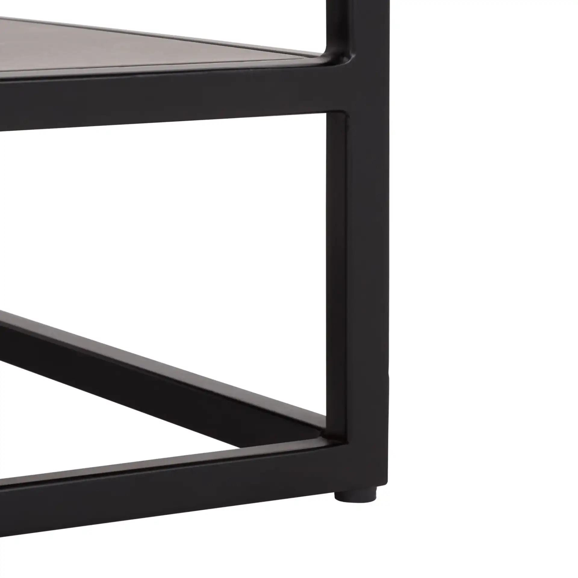 Macklyn Marble Console Table in Light Brown / Black, detail view