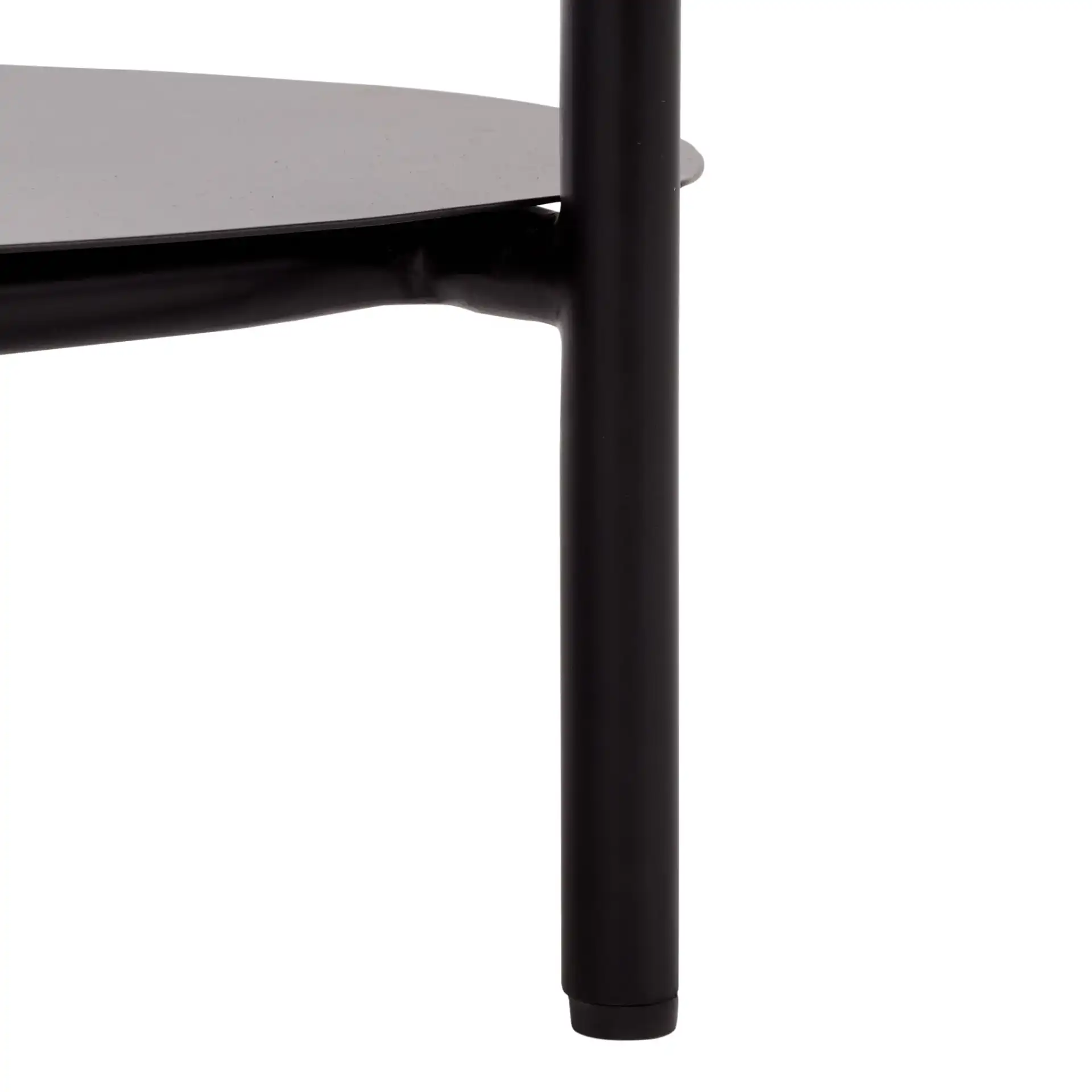 Macklyn Oval Console Table in Light Brown / Black, detail view