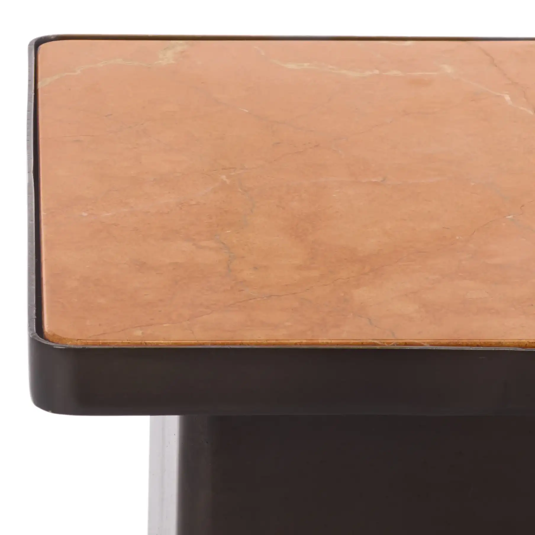 Bellatressa Marble Accent Table in Black / Red in a styled room