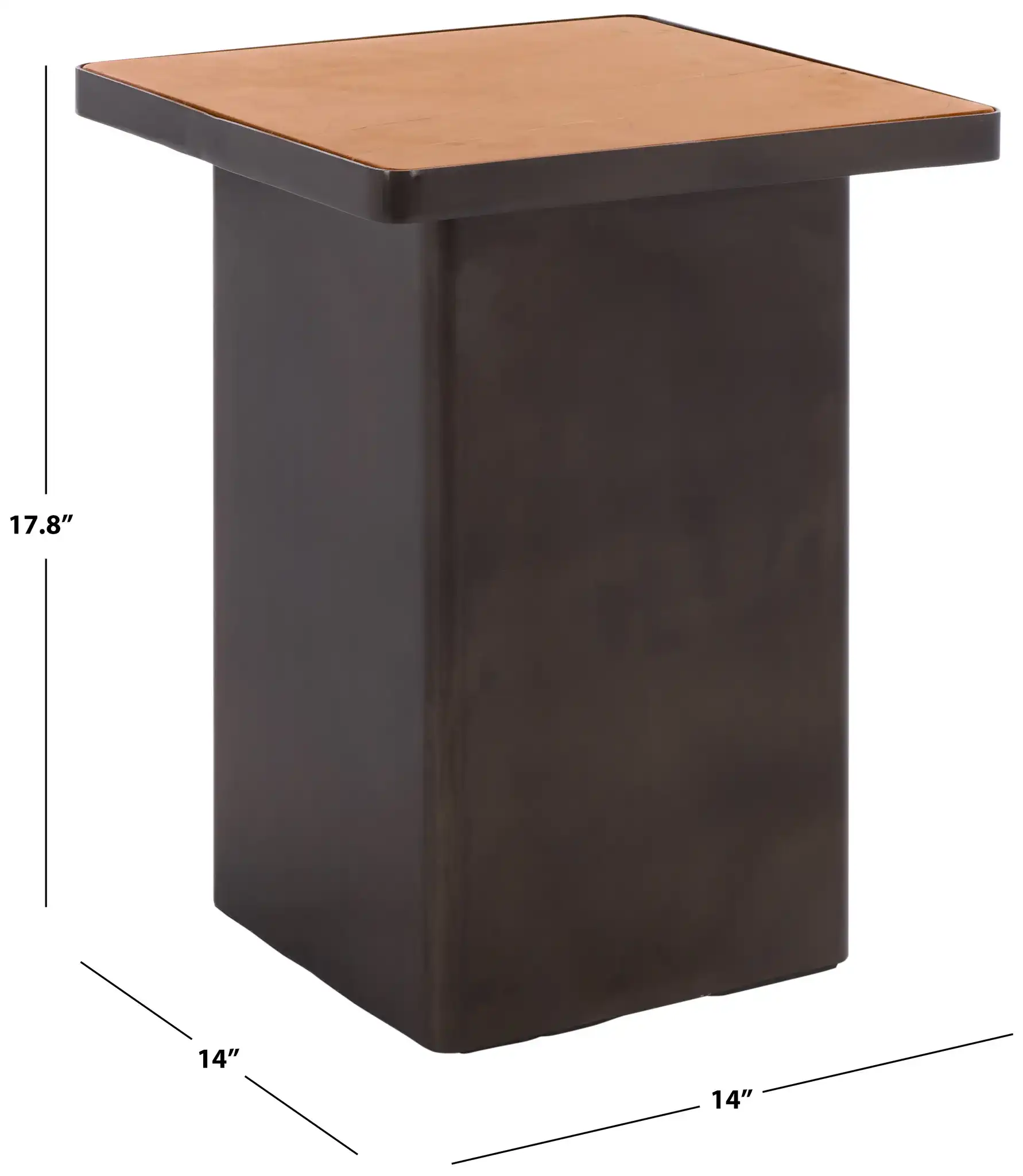 Bellatressa Marble Accent Table in Black / Red, detail view