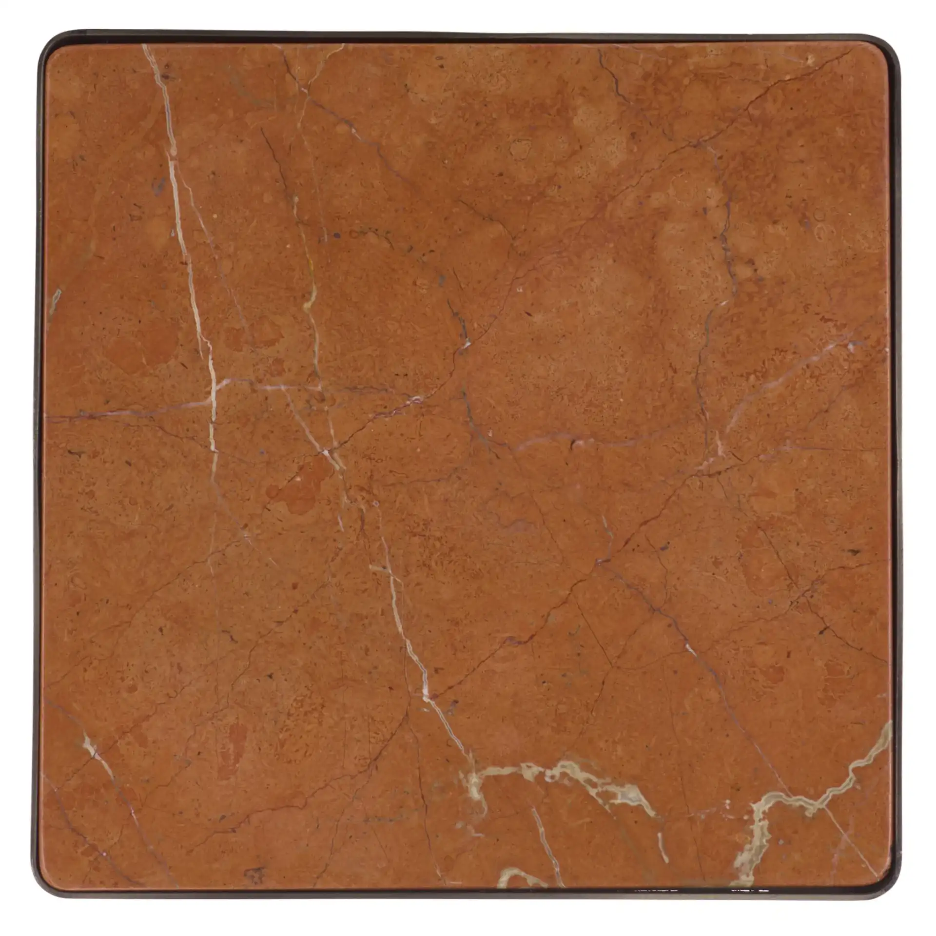 Bellatressa Marble Accent Table in Black / Red, detail view