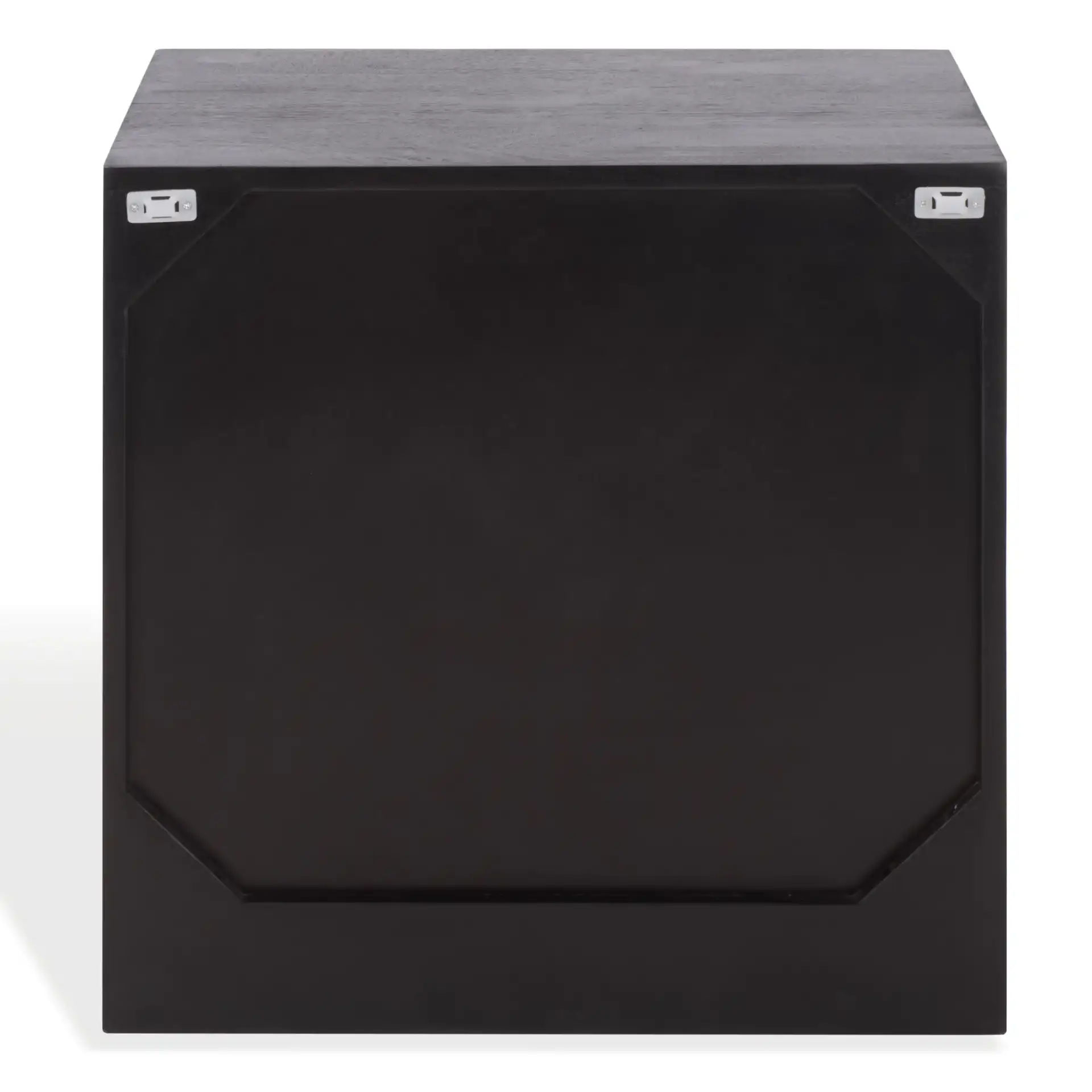 Halcyon Travertine Nightstand in Travertine / Black, detail view