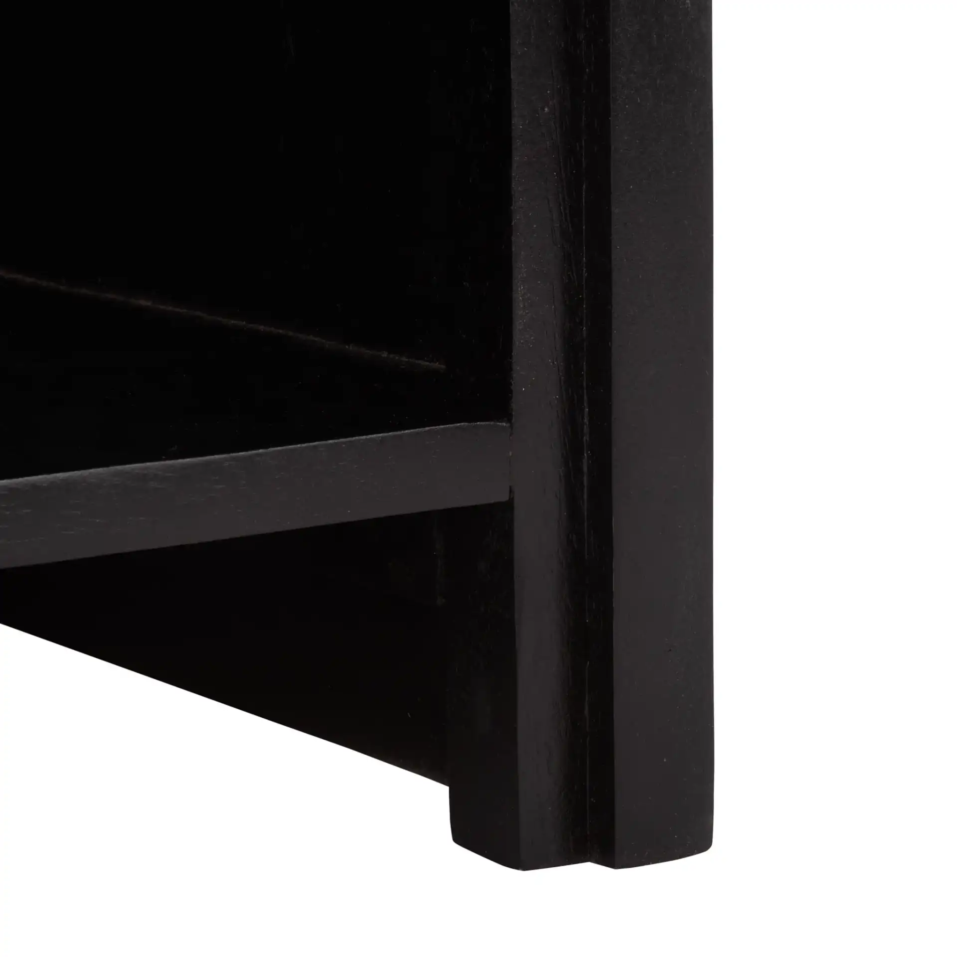 Halcyon Travertine Nightstand in Travertine / Black, detail view