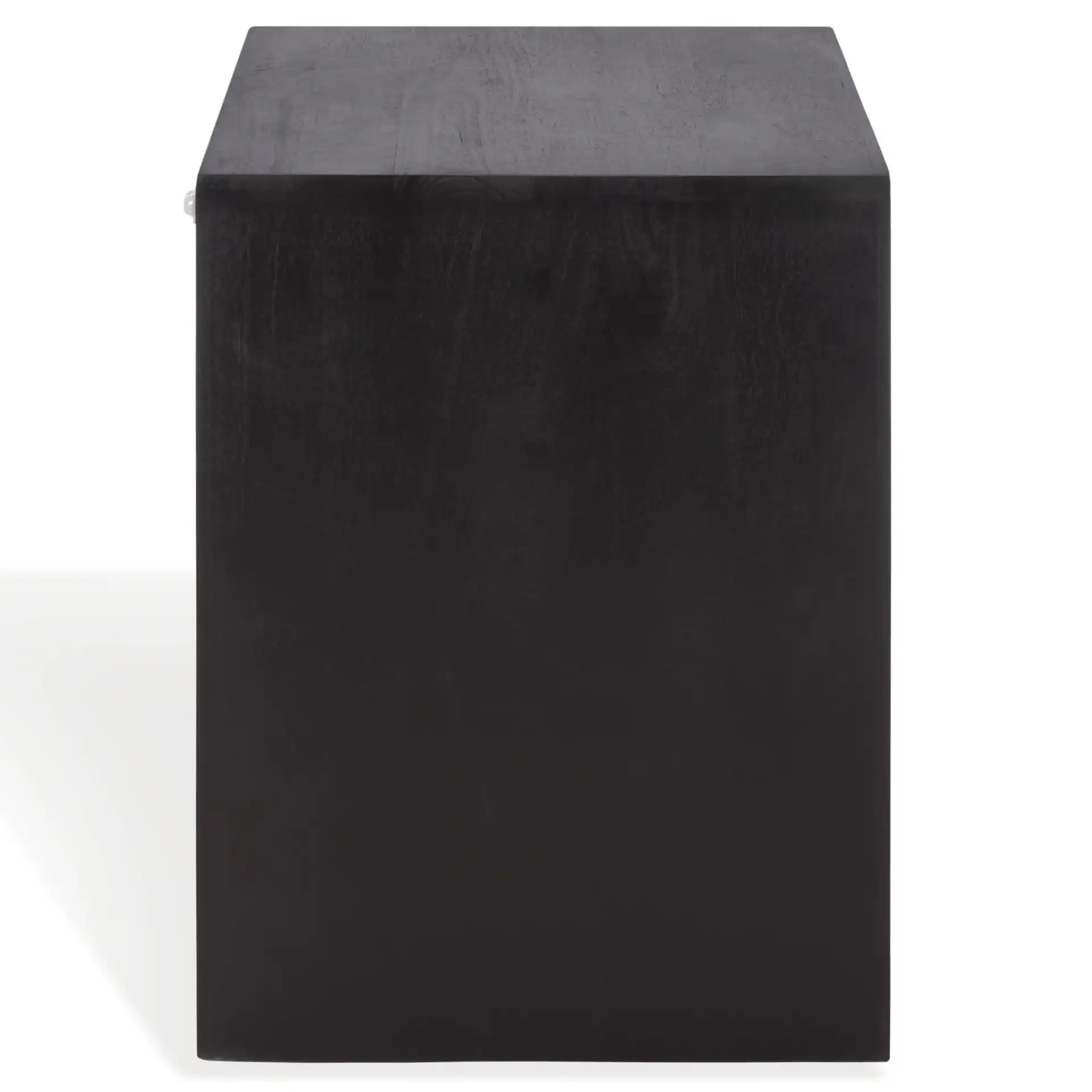 Halcyon Travertine Nightstand in Travertine / Black, detail view