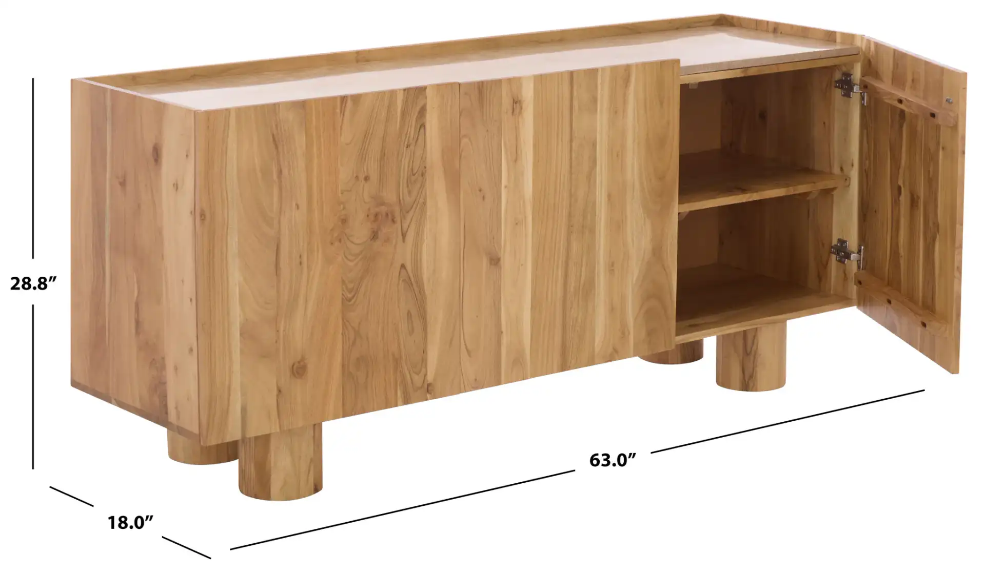 Ashlietta Travertine Sideboard in Natural / Travertine, detail view