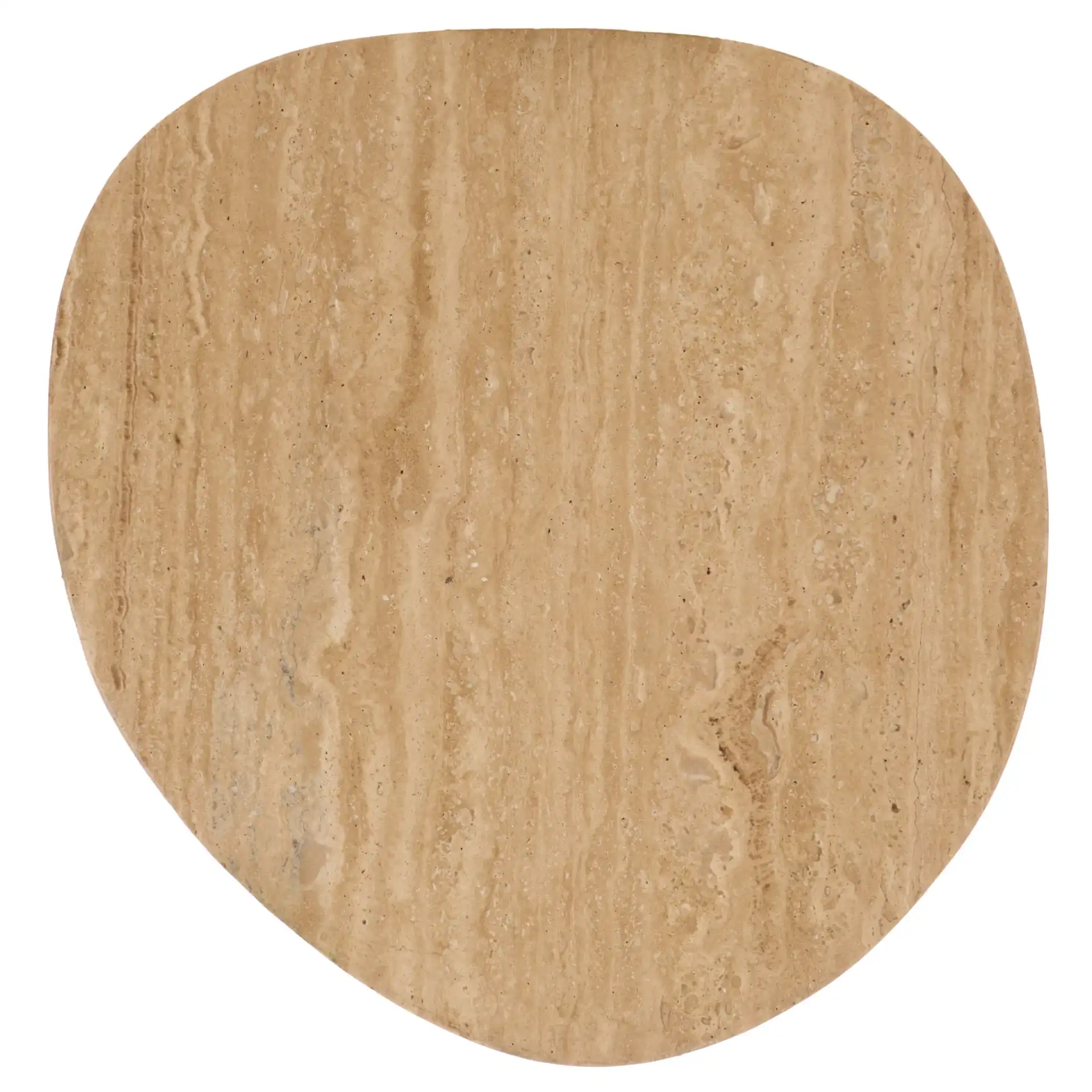 Jennamira Travertine Accent Table in Natural / Travertine, detail view