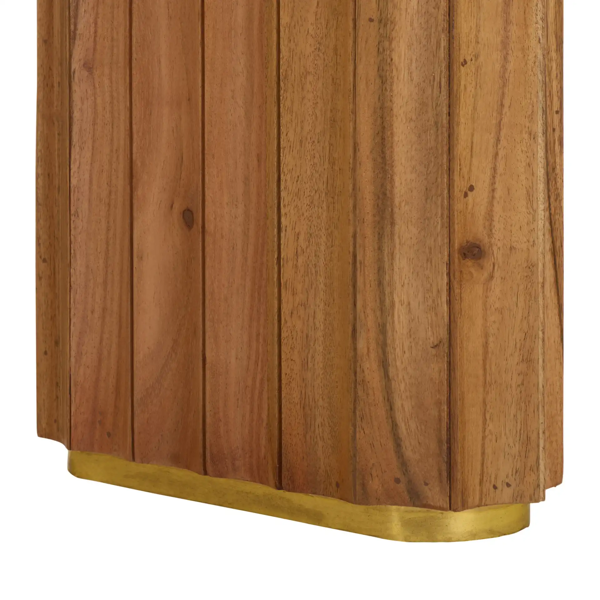 Irine Travertine Dining Table in Travertine / Brown, detail view
