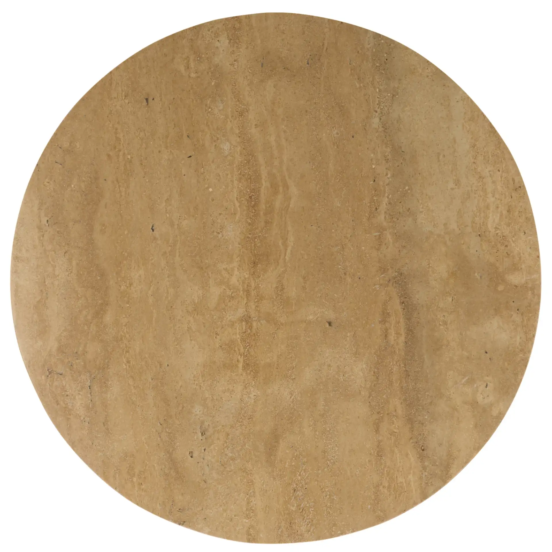 Irine Travertine Dining Table in Travertine / Brown, detail view