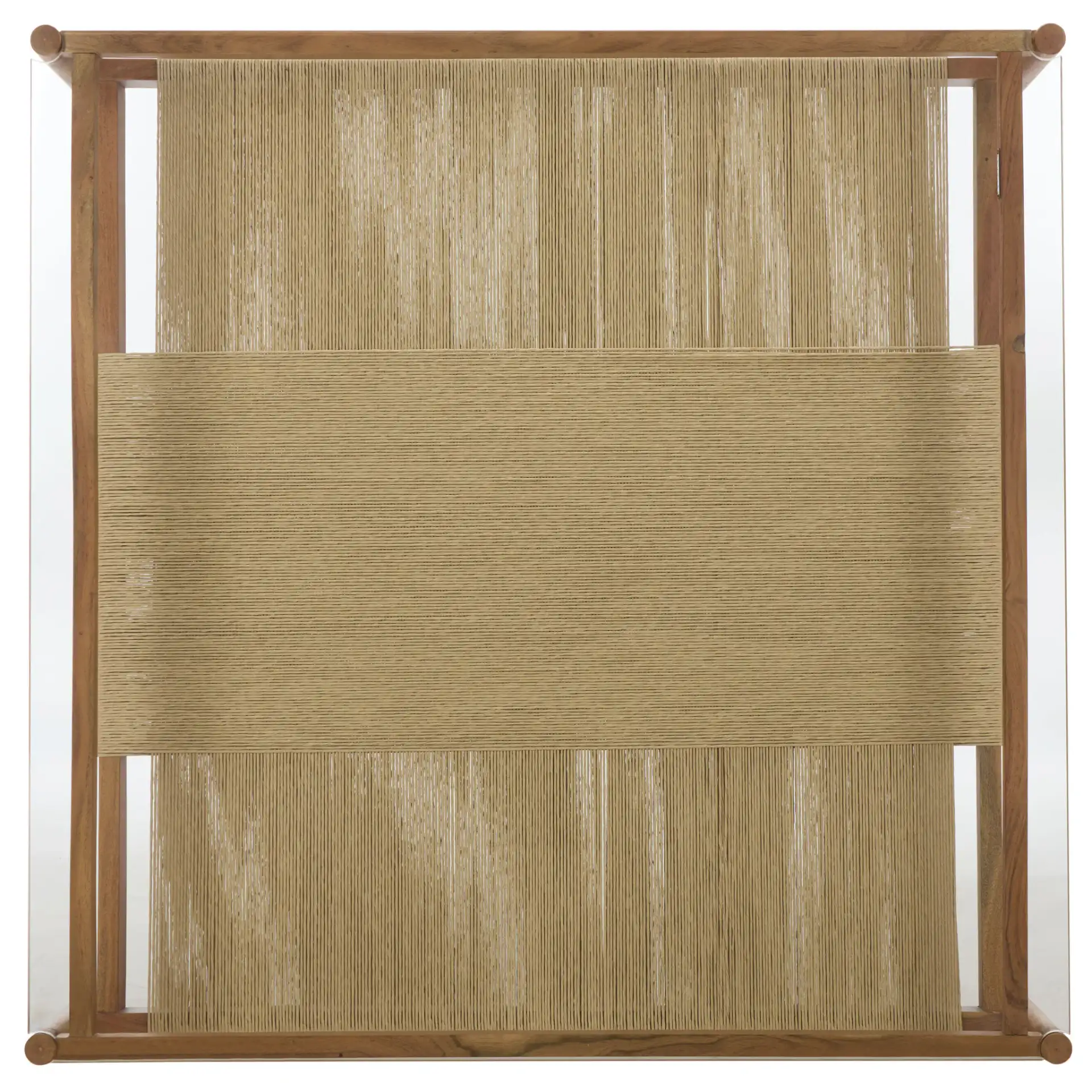 Gerard Wood And Glass Coffee Table in Natural / Clear, detail view