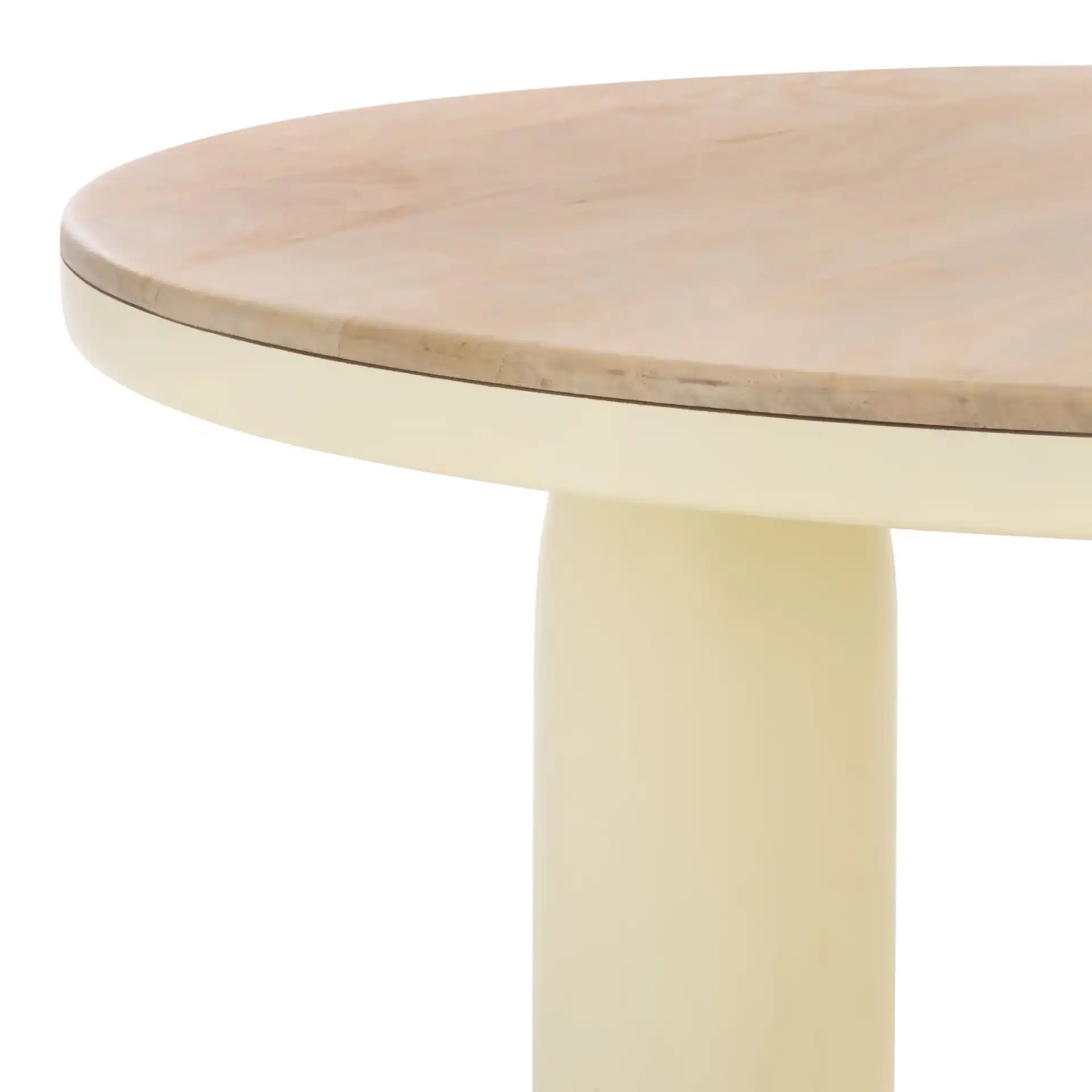 Veronica Lacquer Coffee Table in Natural / White in a styled room