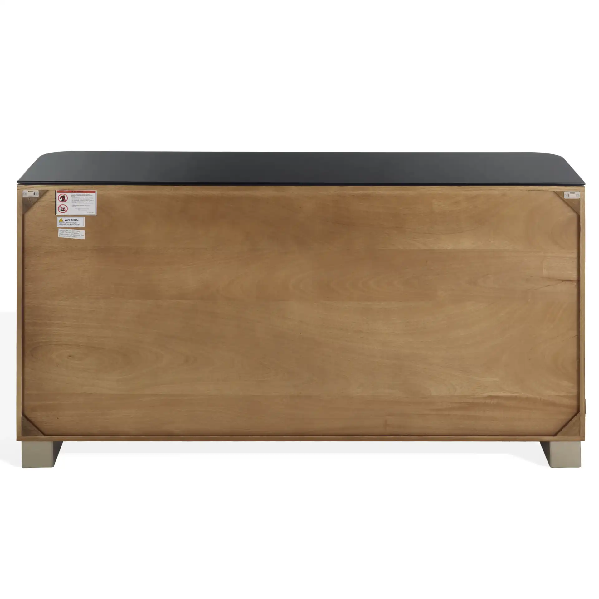 Celestanno Burl Sideboard in Burl / Silver, detail view