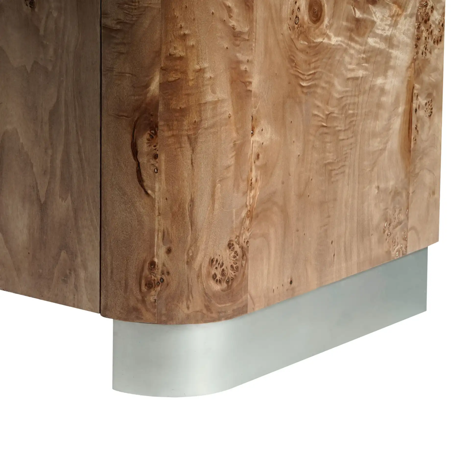 Celestanno Burl Sideboard in Burl / Silver, detail view