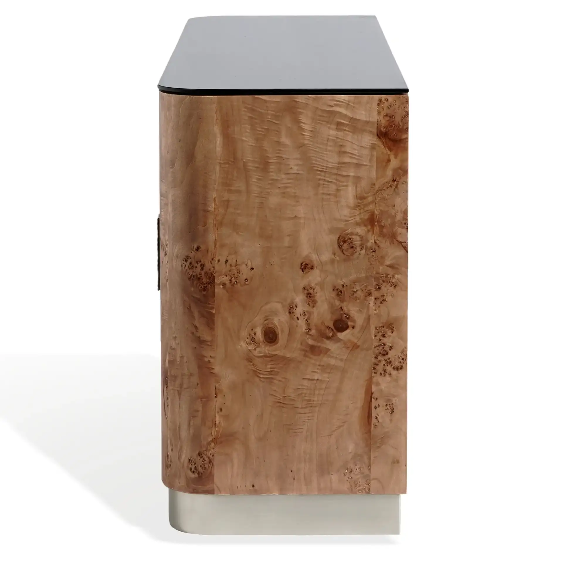 Celestanno Burl Sideboard in Burl / Silver, detail view