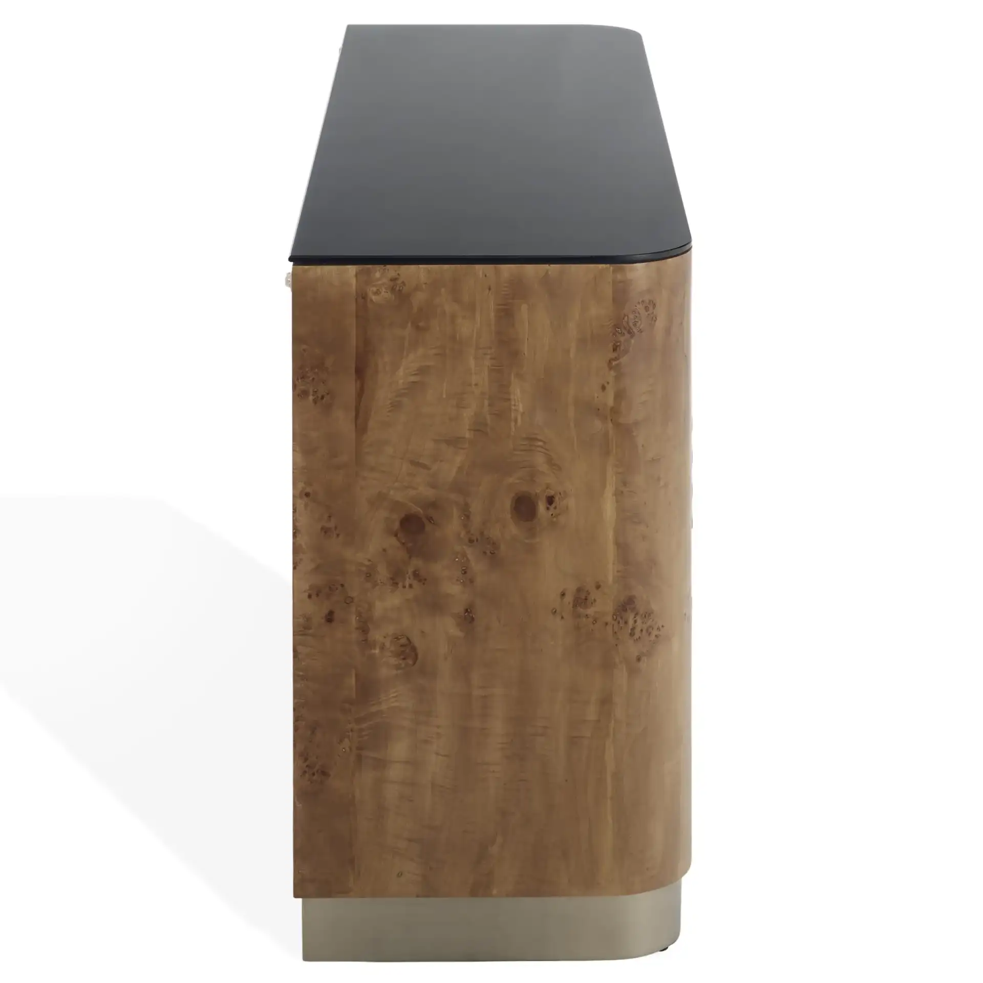 Celestanno Burl Sideboard in Burl / Silver, detail view