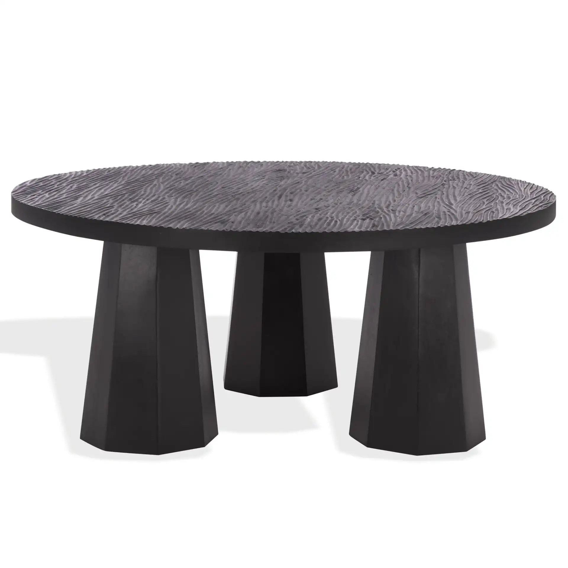 Petraclara Wood Coffee Table in Black, detail view