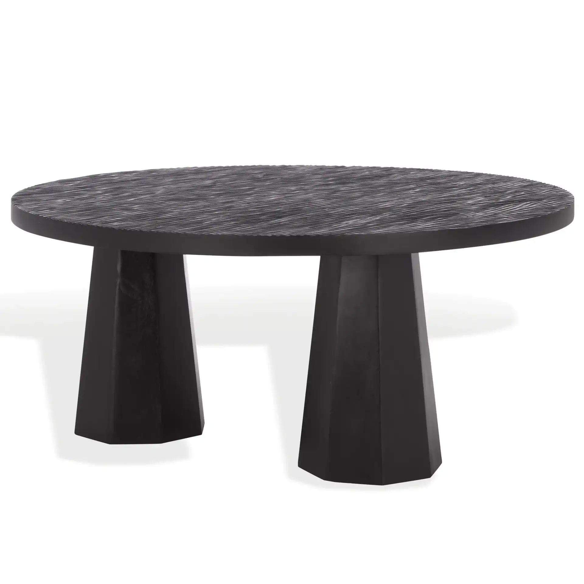 Petraclara Wood Coffee Table in Black, detail view