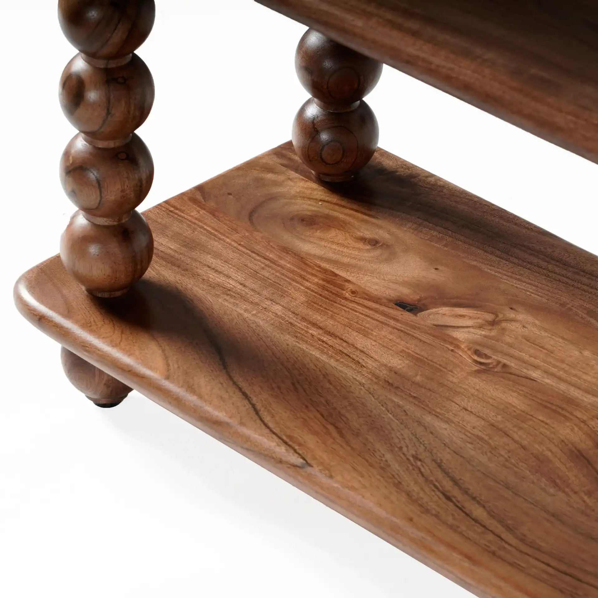 Norbert Wood Console Table in Brown in a styled room