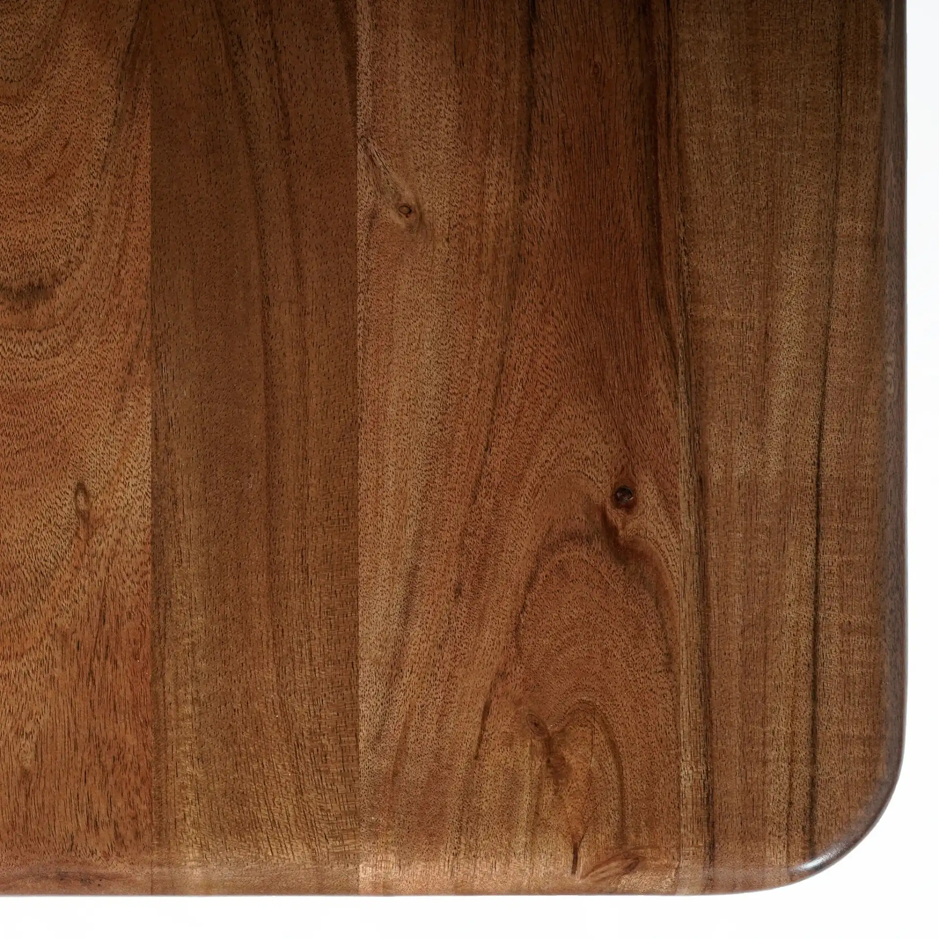 Norbert Wood Console Table in Brown, detail view