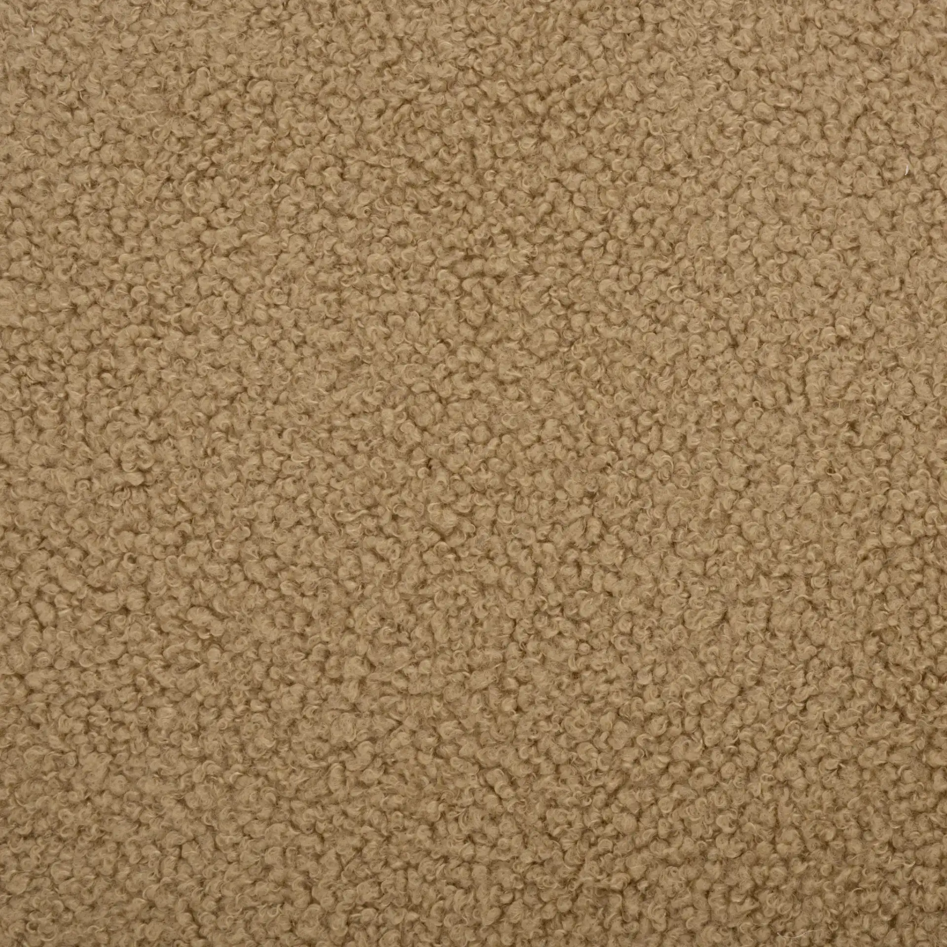 Aubrie Teddy Fabric Ottoman in Beige / Silver, detail view