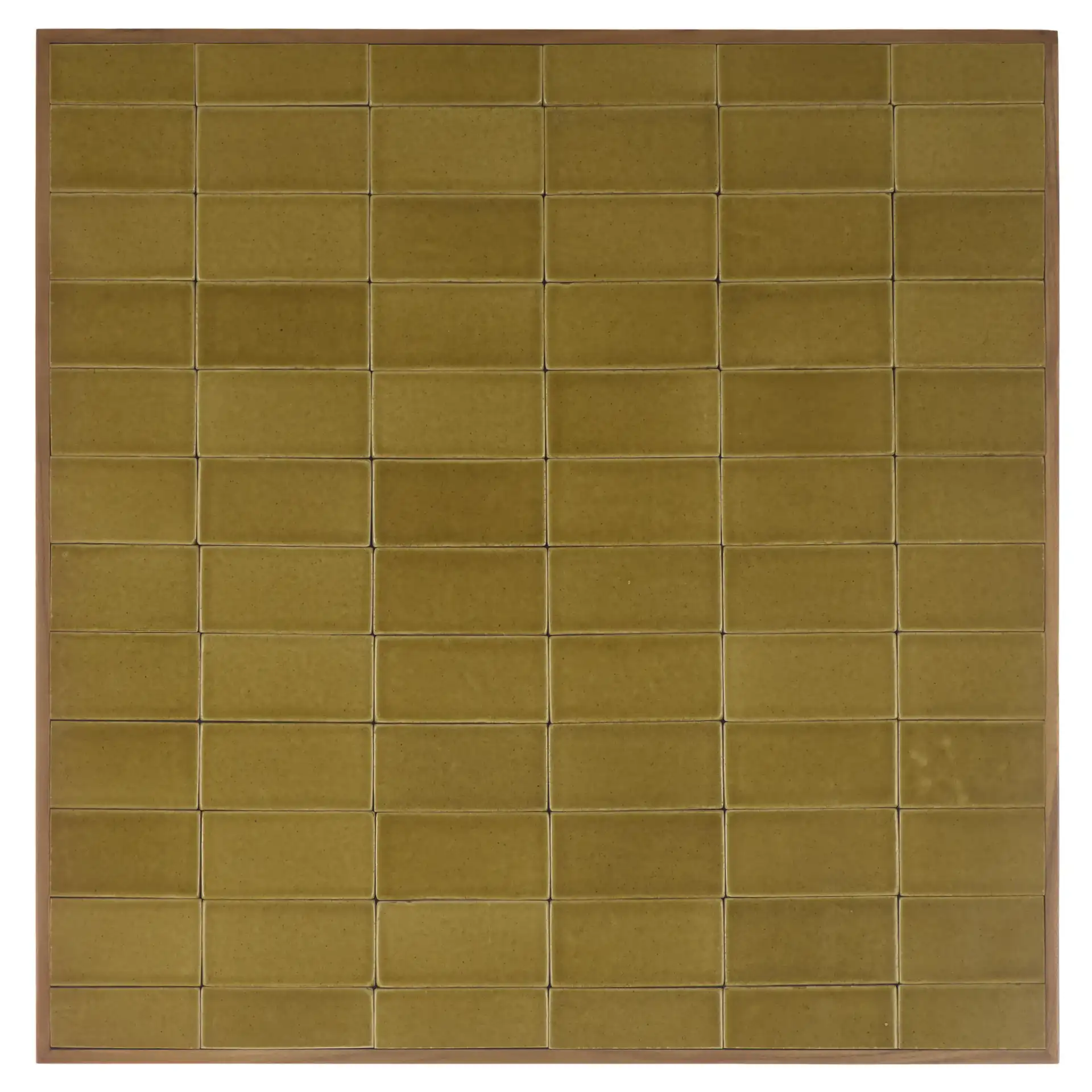 Kaylina Tile Top Coffee Table in Brown / Walnut, detail view