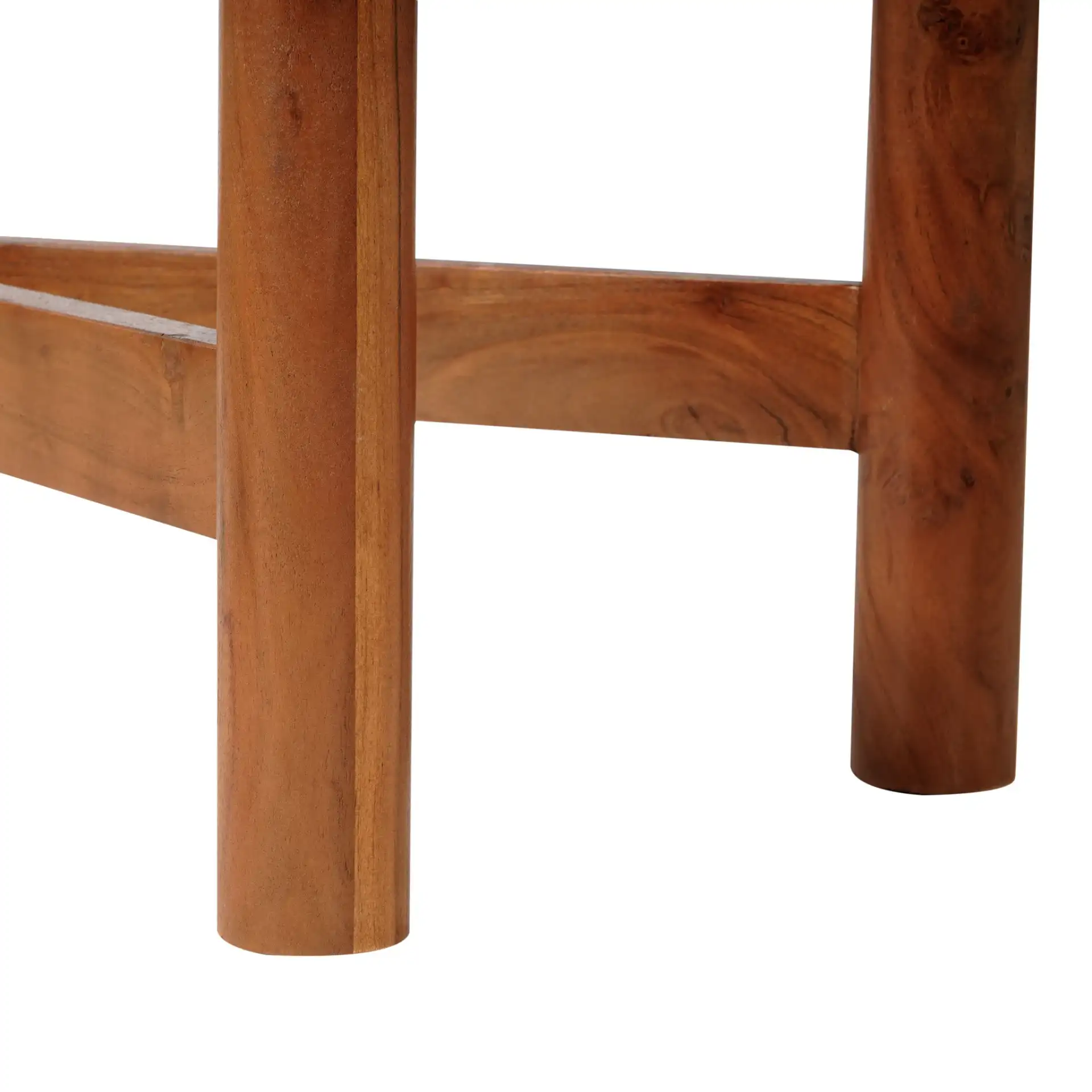 Kaylina Tile Top Console Table in Brown / Walnut, detail view