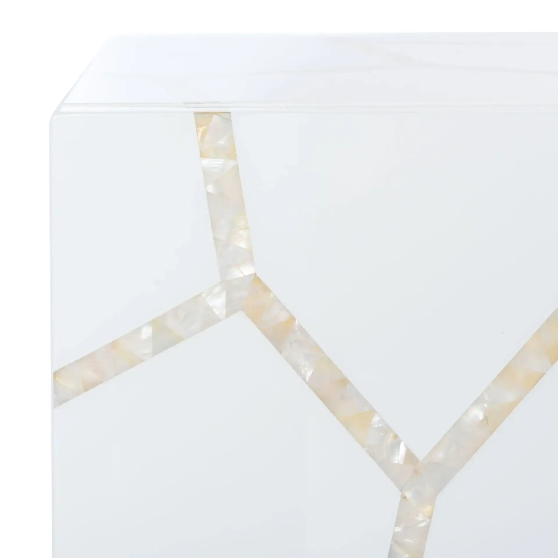 Ashley Buffet in White in a styled room