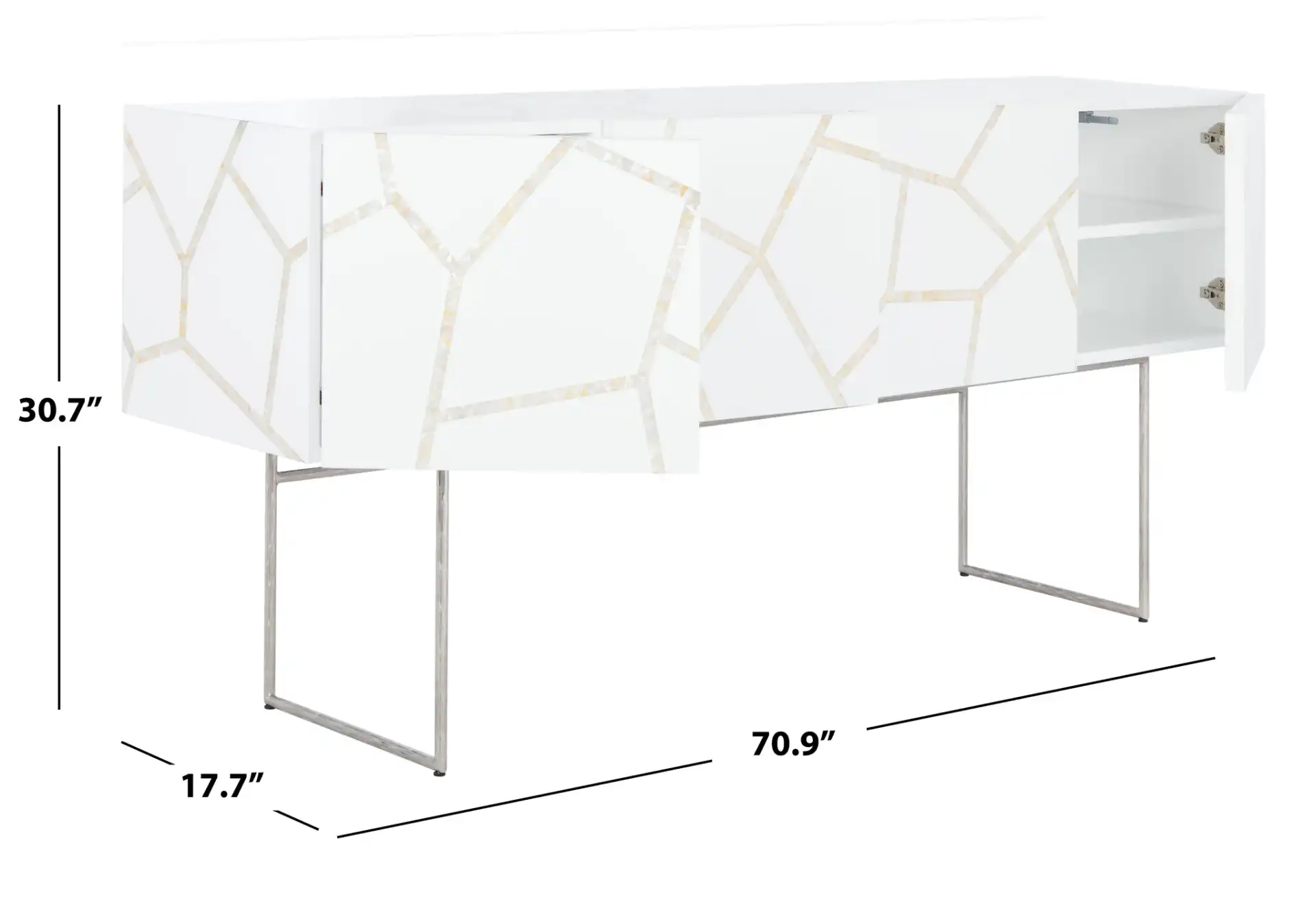 Ashley Buffet in White, detail view