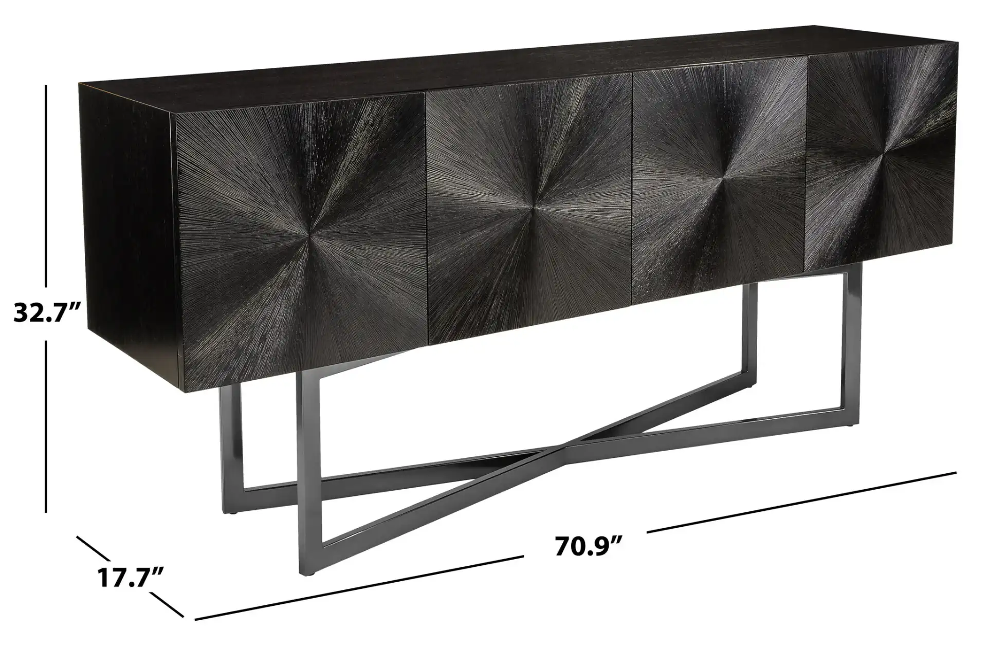 Zena Buffet in Black, detail view