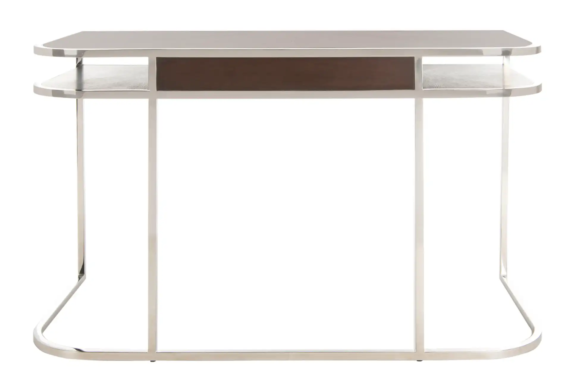 Julian Desk in Espresso / Steel, detail view