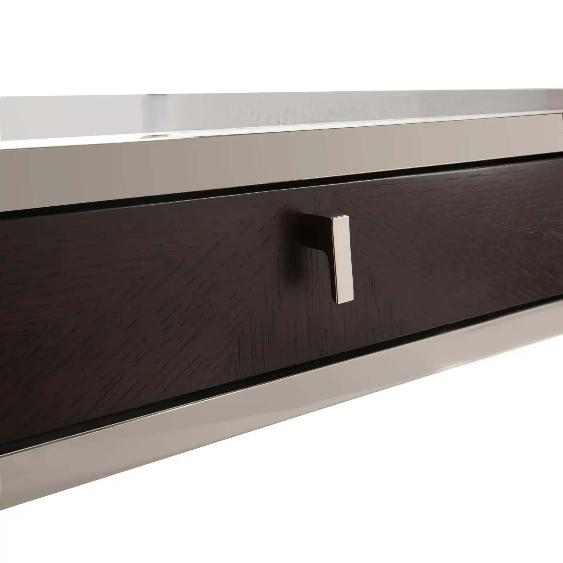 Julian Desk in Espresso / Steel in a styled room