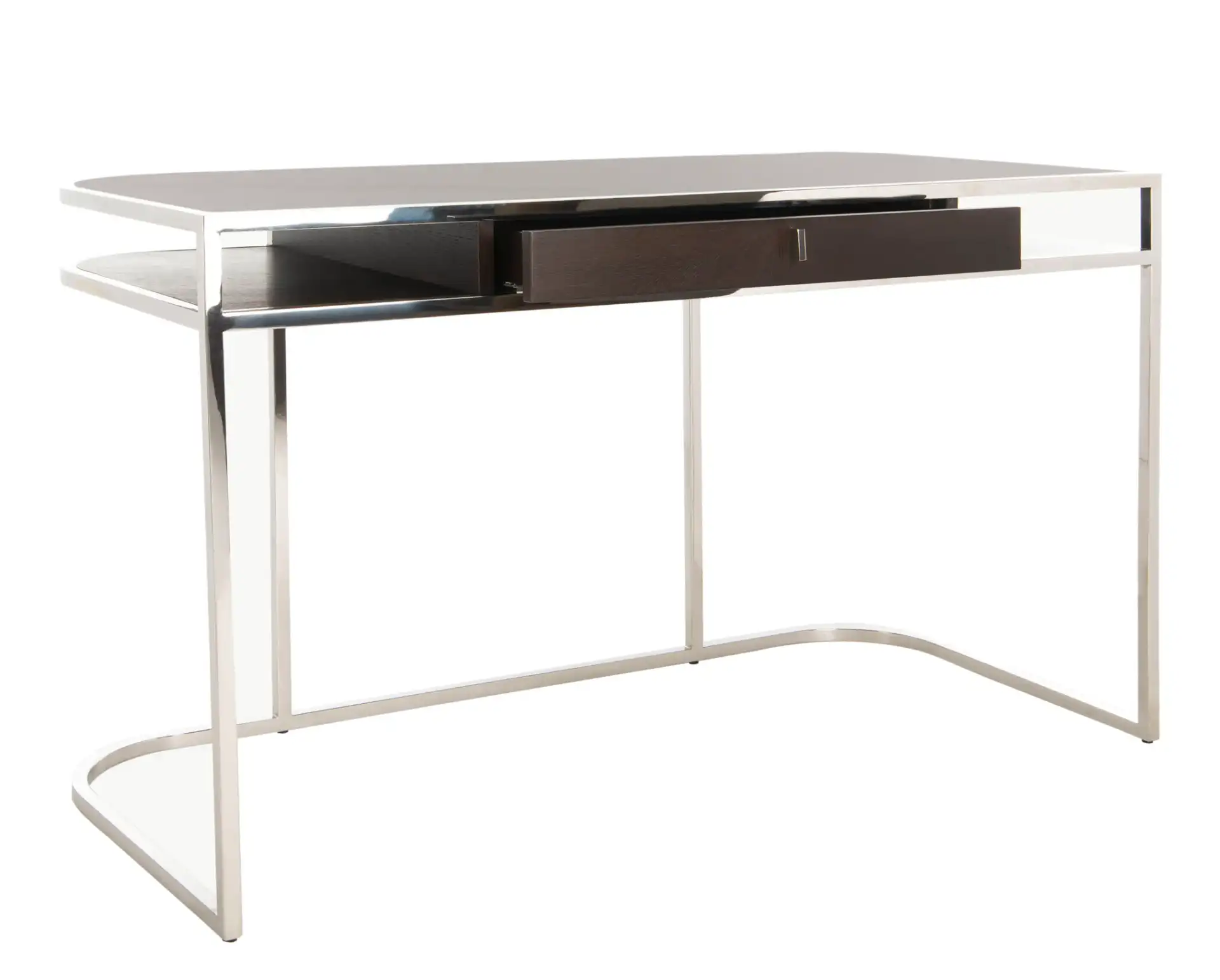 Julian Desk in Espresso / Steel
