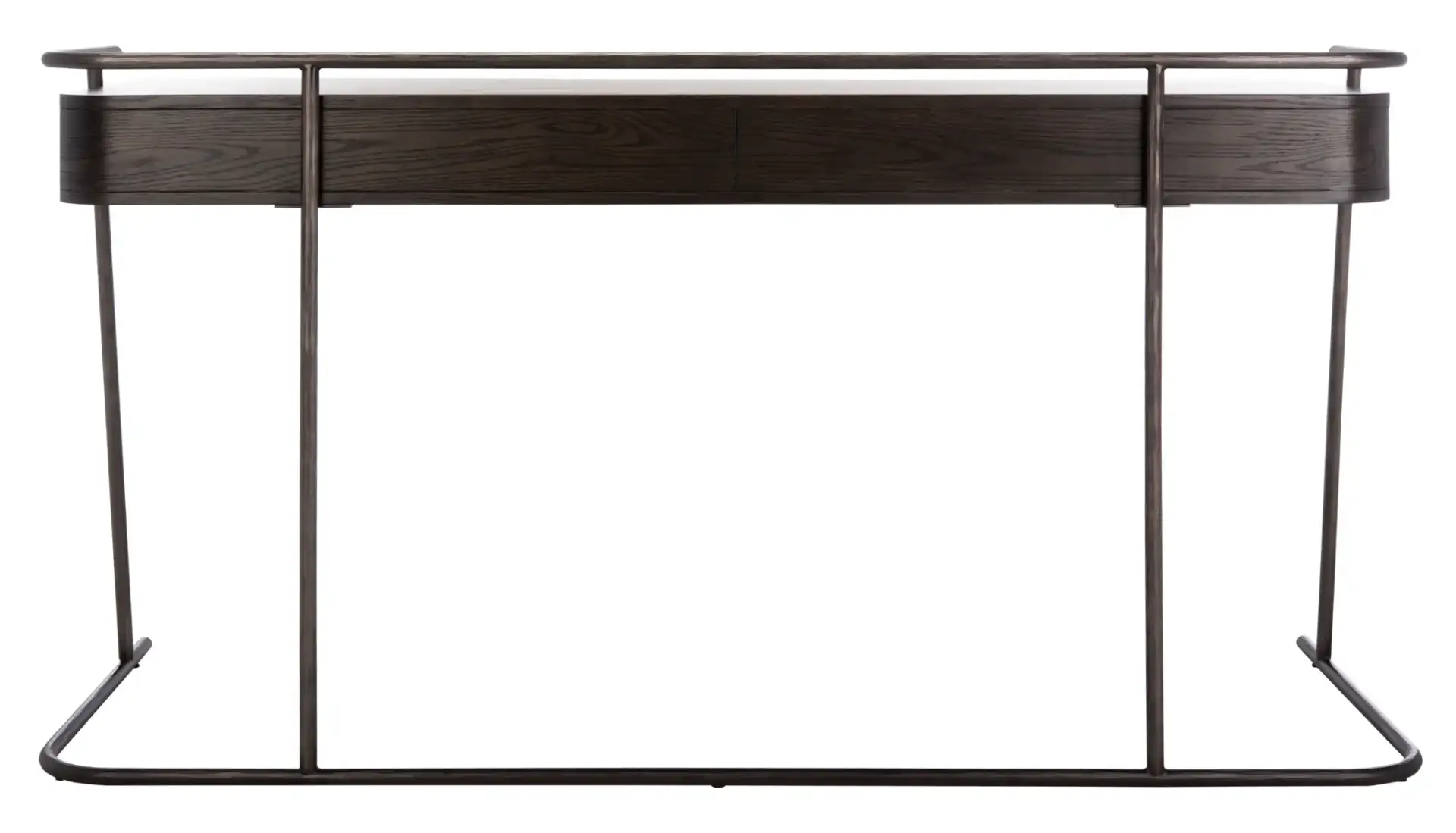 Ferrell Modern Wood Desk in Dark Walnut, detail view