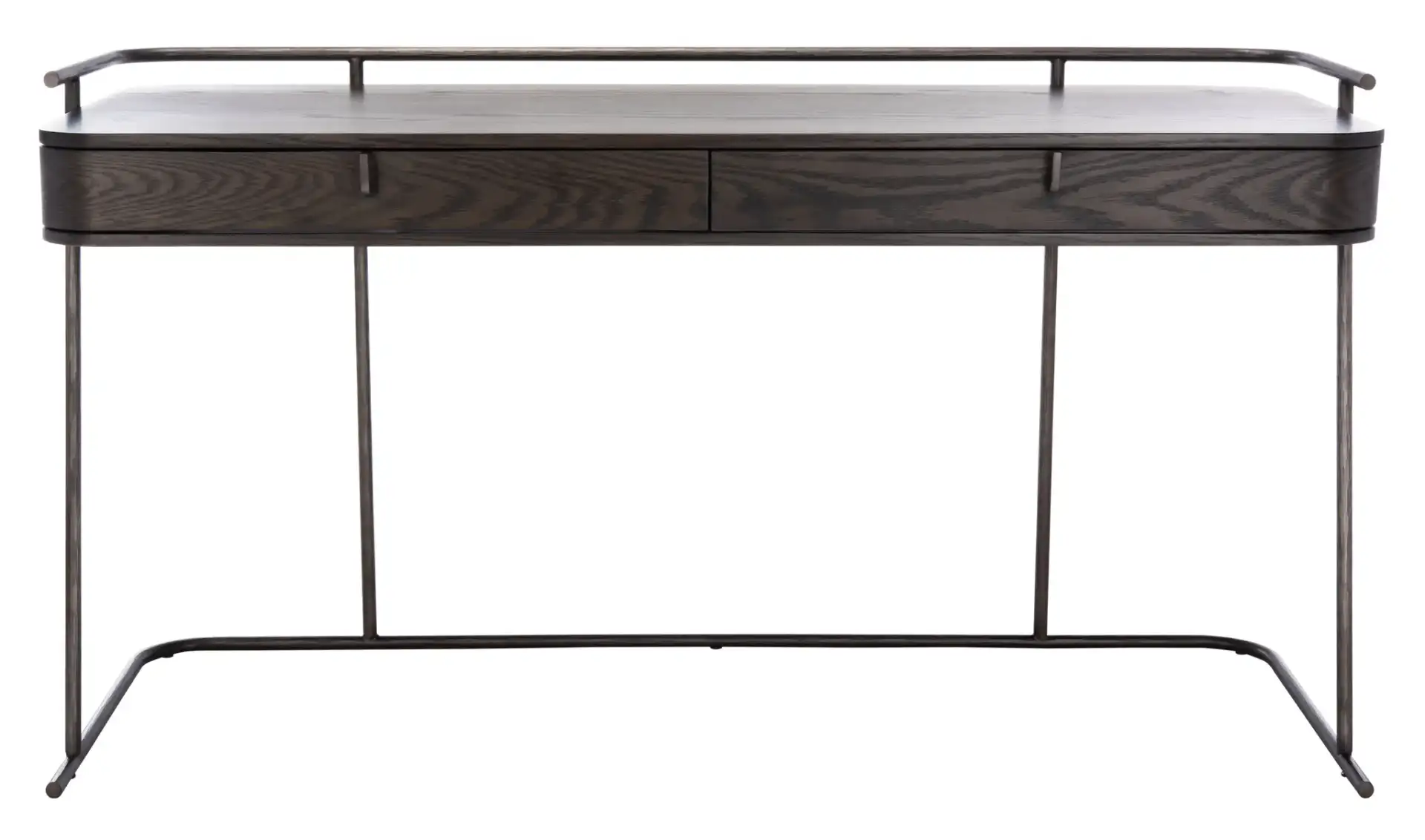 Ferrell Modern Wood Desk in Dark Walnut, detail view