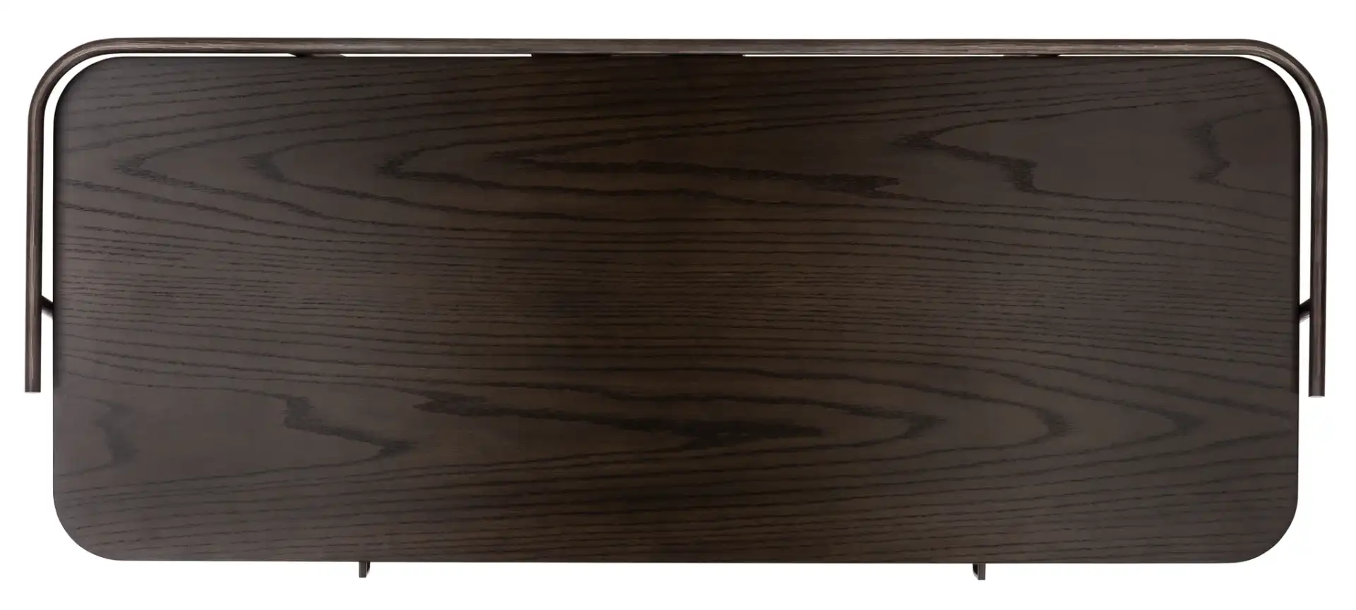 Ferrell Modern Wood Desk in Dark Walnut, detail view