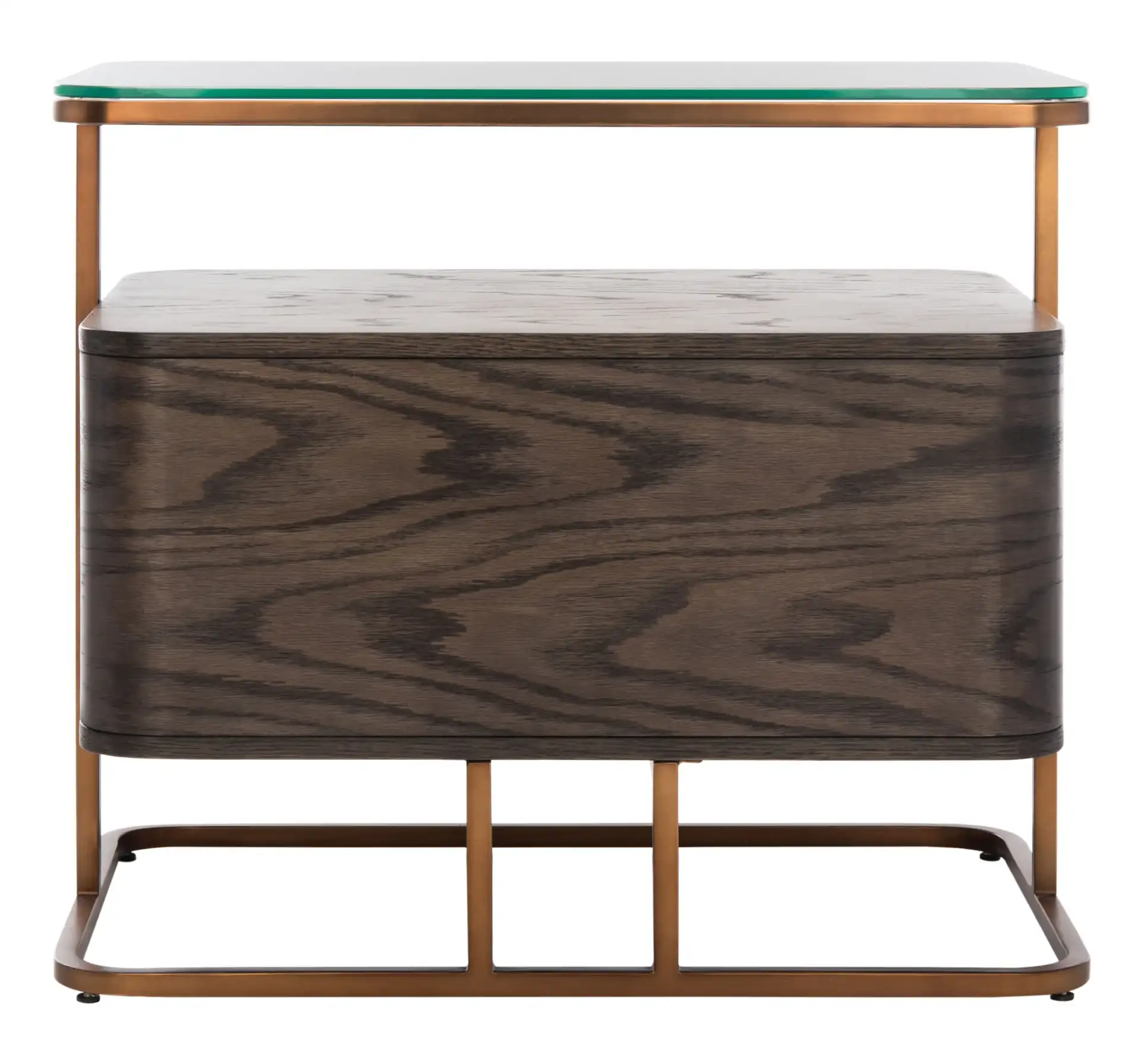 Johnson One-Drawer Nightstand in Dark Walnut, detail view
